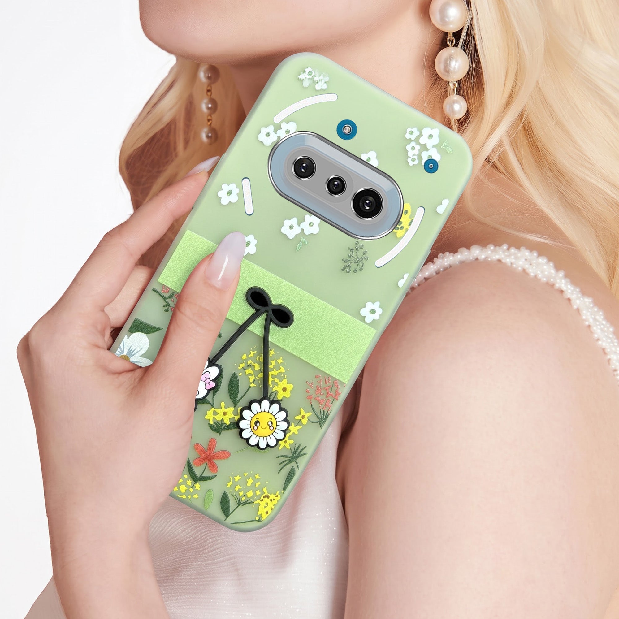 For Nothing Phone 3A 5G Back Cover Case (3D Cute Cartoons | Hard Back Side Soft | Matte Premium Finish | HD Printing)