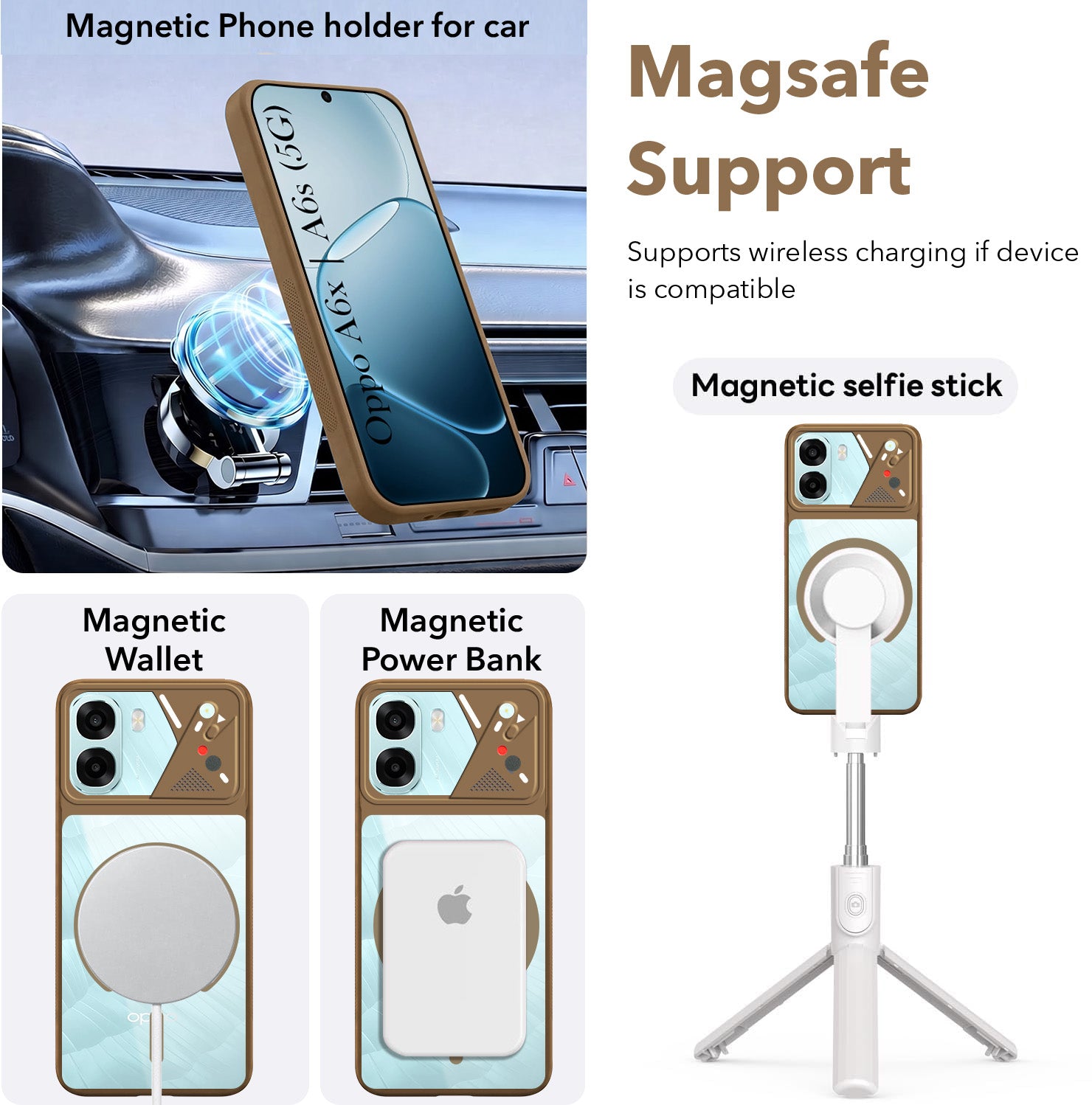 For Oppo A6X | Oppo A6S Back Cover Case Lifetime Anti-Yellow Clear (Camera Protection | Side Grip | Wireless MagSafe Compatible)