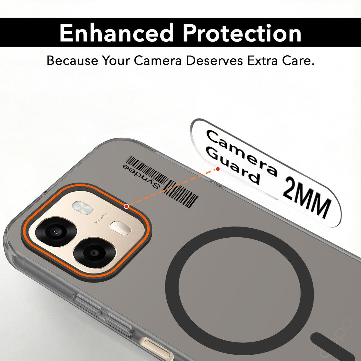 For Oppo A6 Pro Back Cover Case (Soft Touch | Camera Bump Protection | MagSafe Compatible | Matte Finish)