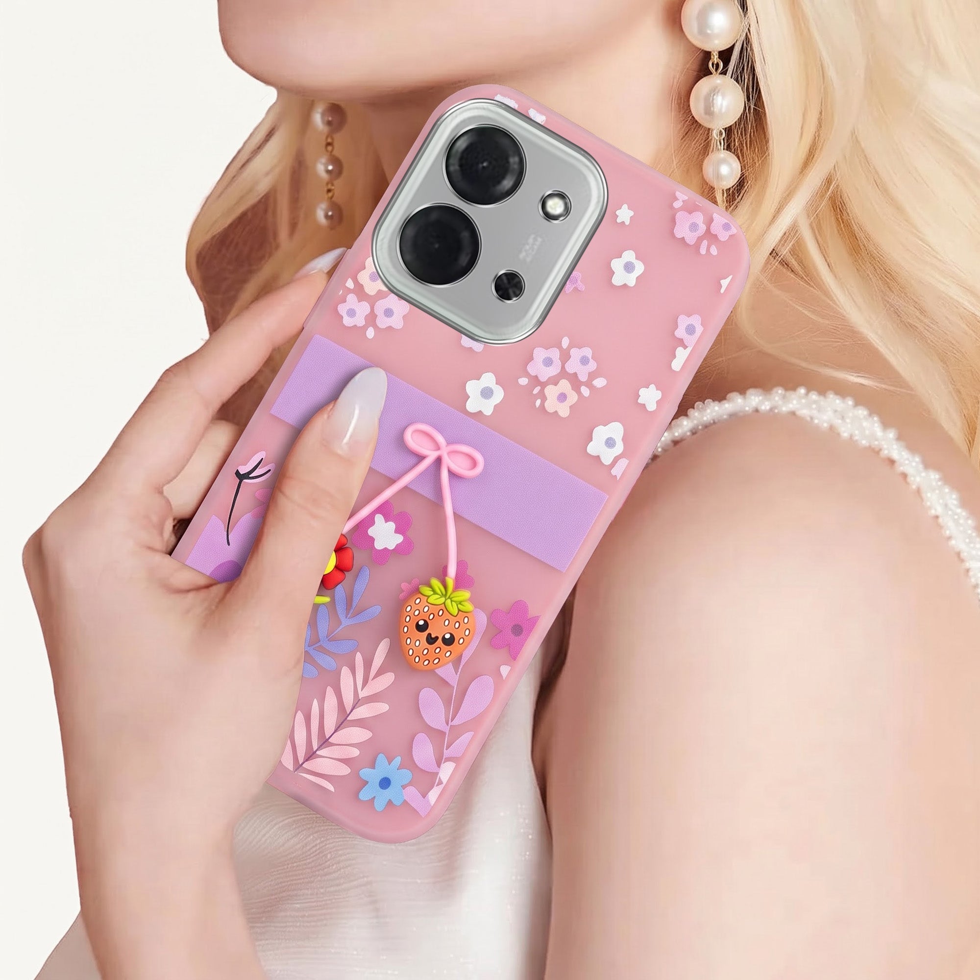 For Poco C85 5G Back Cover Case (3D Cute Cartoons | Hard Back Side Soft | Matte Premium Finish | HD Printing)