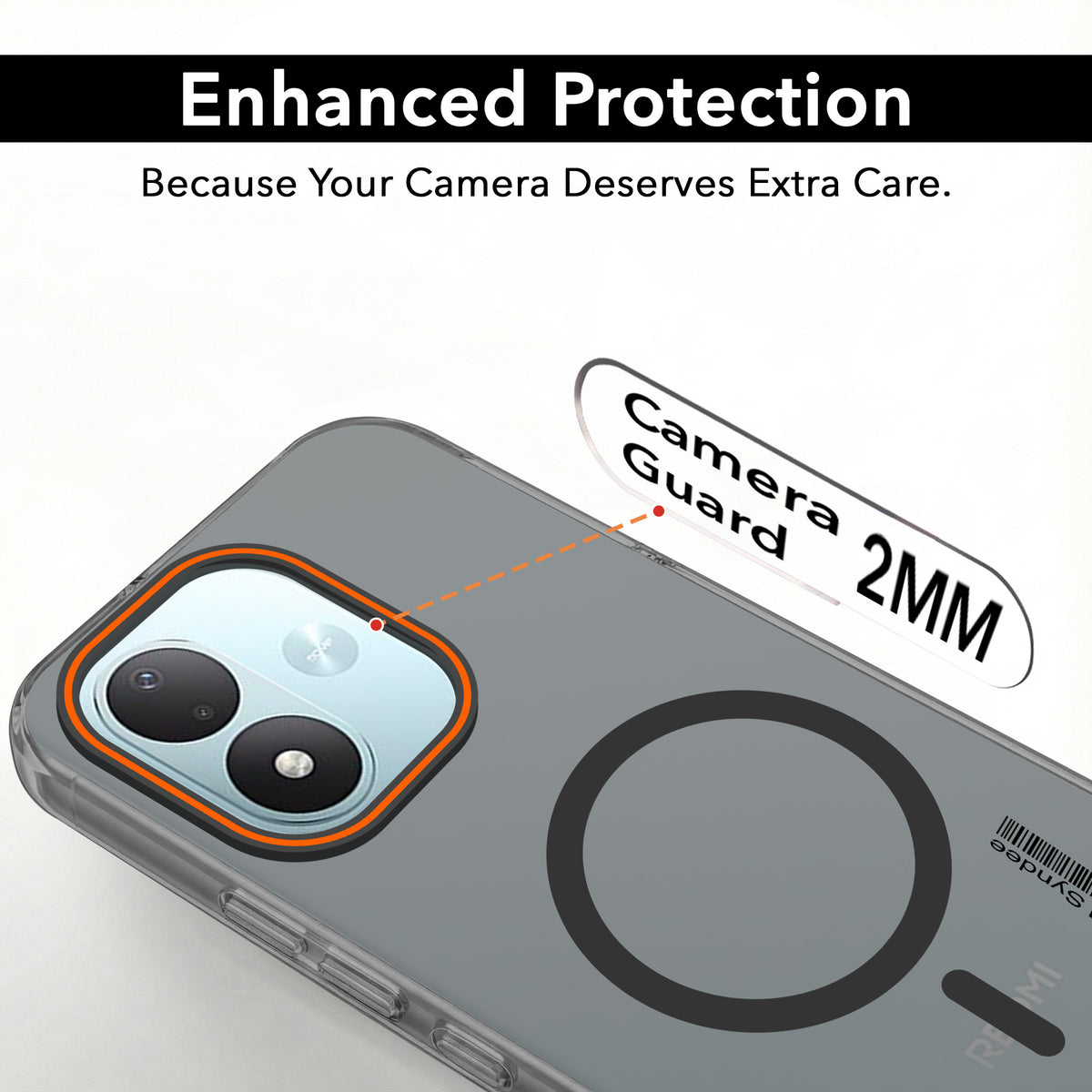 For Redmi Note 17 5G Back Cover Case (Soft Touch | Camera Bump Protection | MagSafe Compatible | Matte Finish)