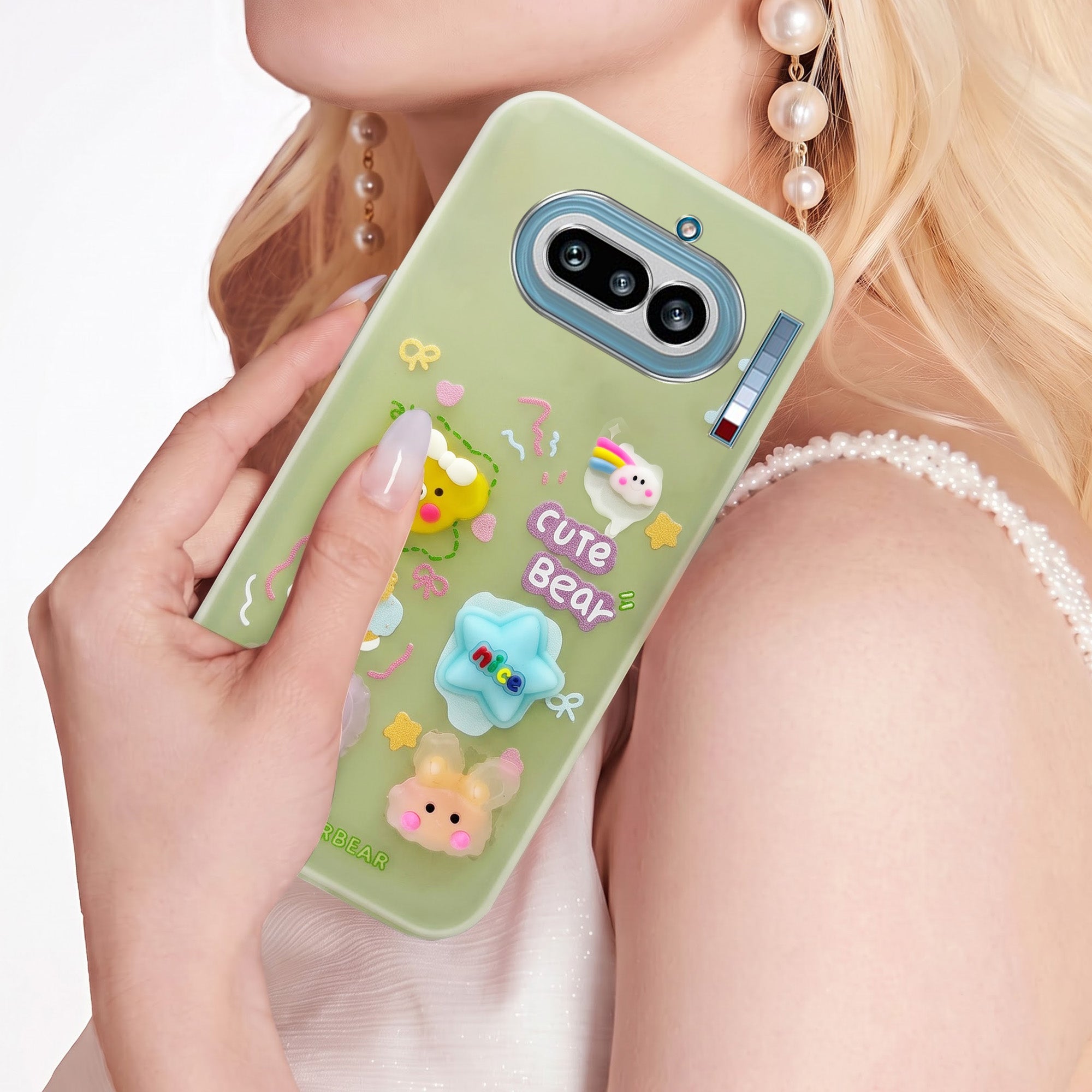 For Nothing Phone 4A 5G Back Cover Case (3D Cute Cartoons | Hard Back Side Soft | Matte Premium Finish | HD Printing)