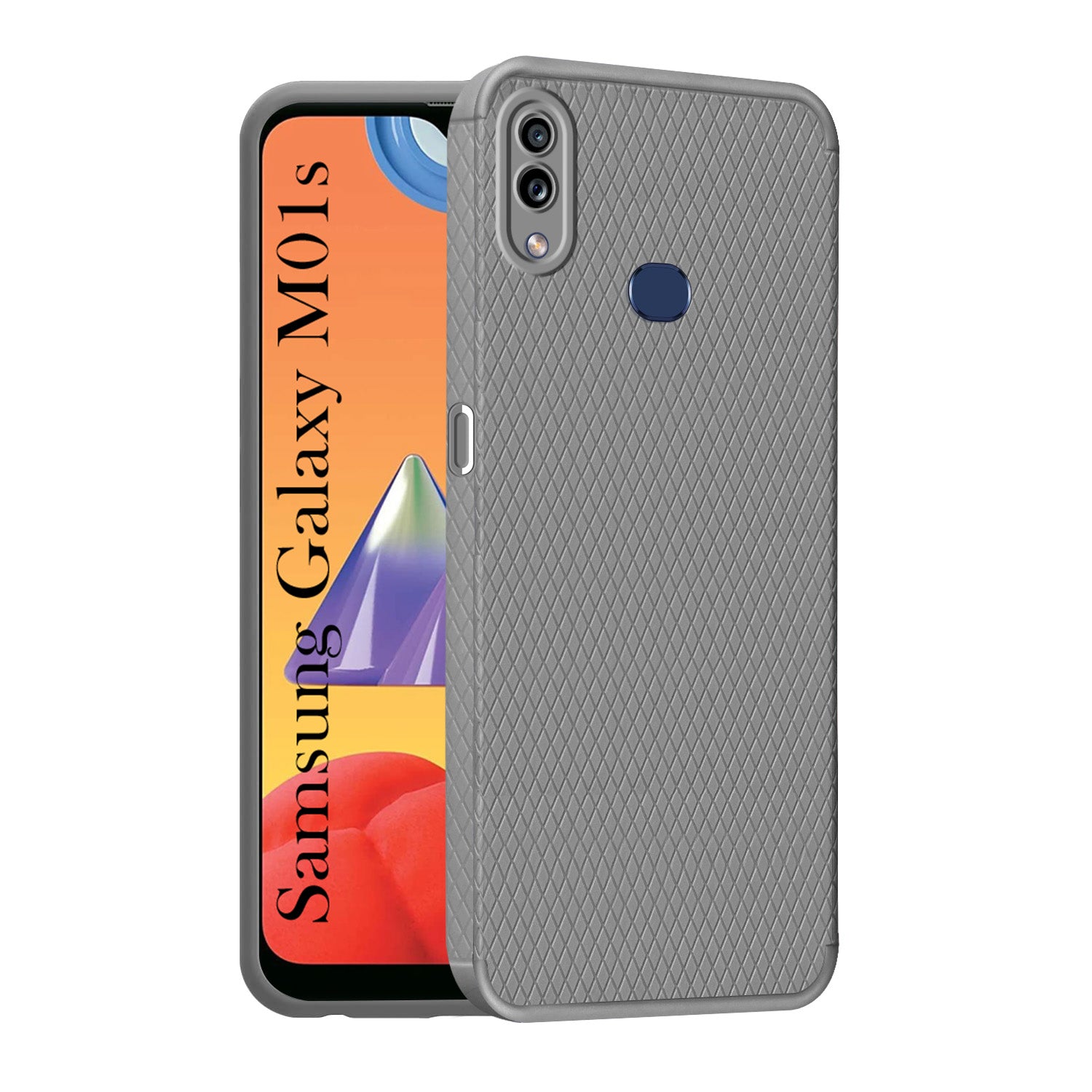 For Samsung Galaxy M01s Back Cover Case Liquid Silicone (Camera Protection | Side Grip Texture | Soft and Flexible)