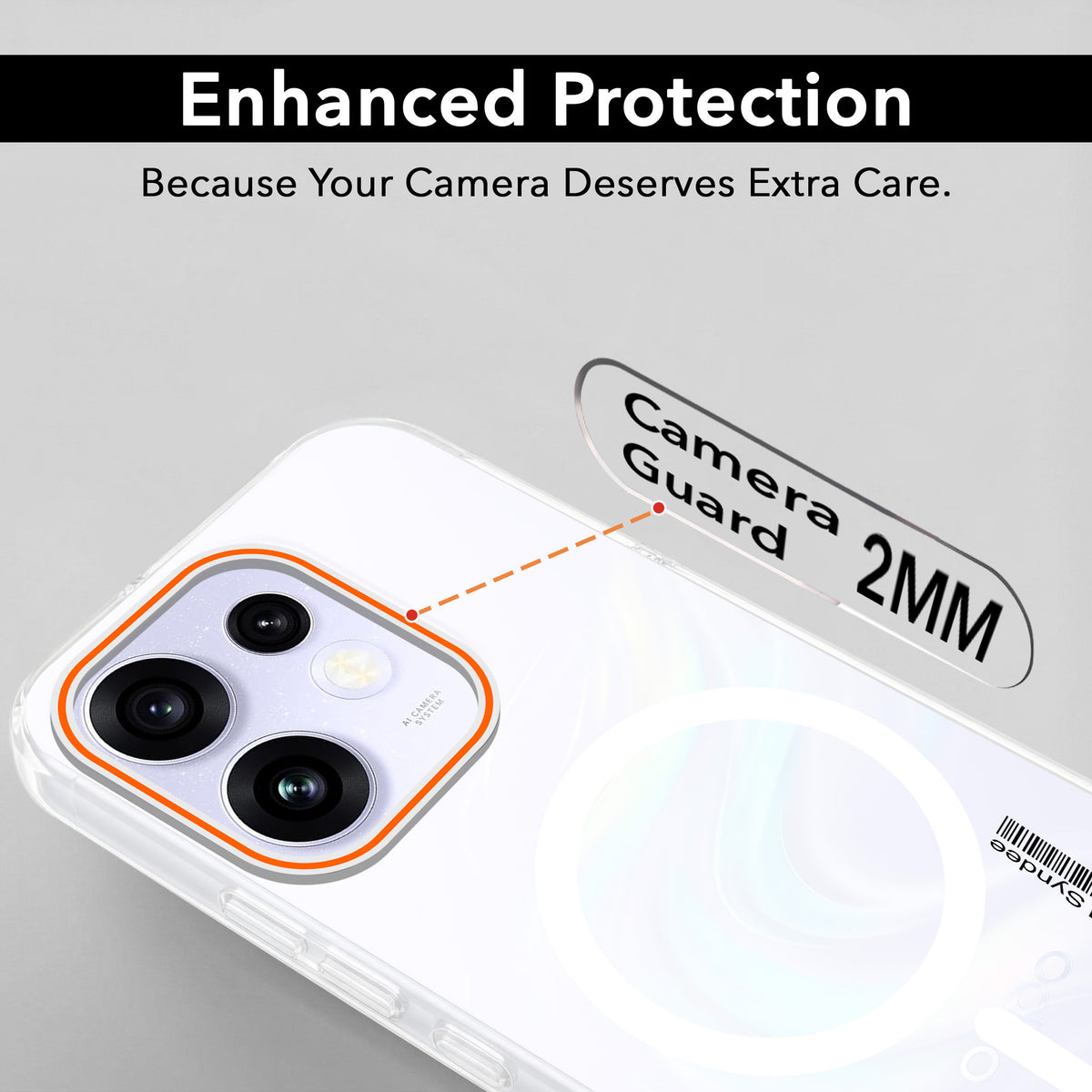 For Oppo Reno 16 Back Cover Case (Soft Touch | Camera Bump Protection | MagSafe Compatible | Matte Finish)