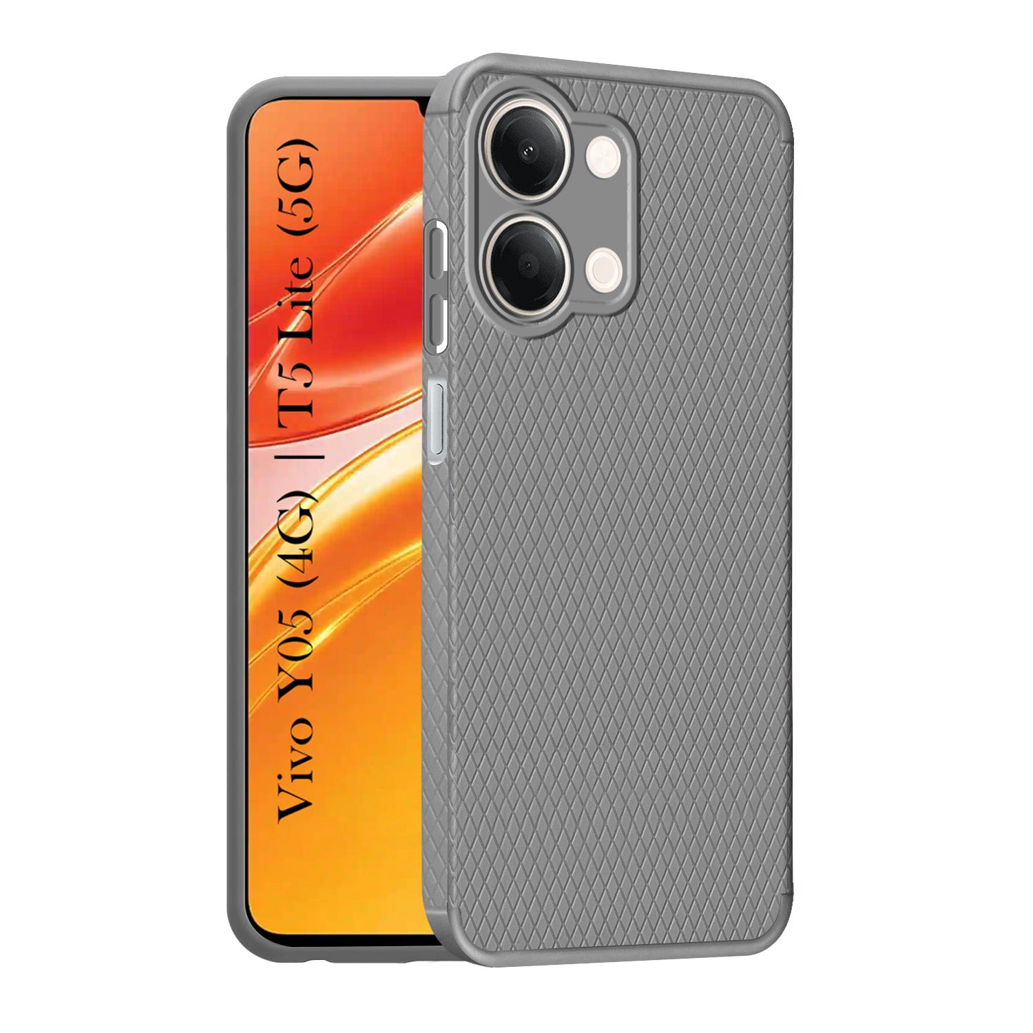 For Vivo Y05 (4G) | Vivo T5 Lite (5G) Back Cover Case Liquid Silicone (Camera Protection | Side Grip Texture | Soft and Flexible)