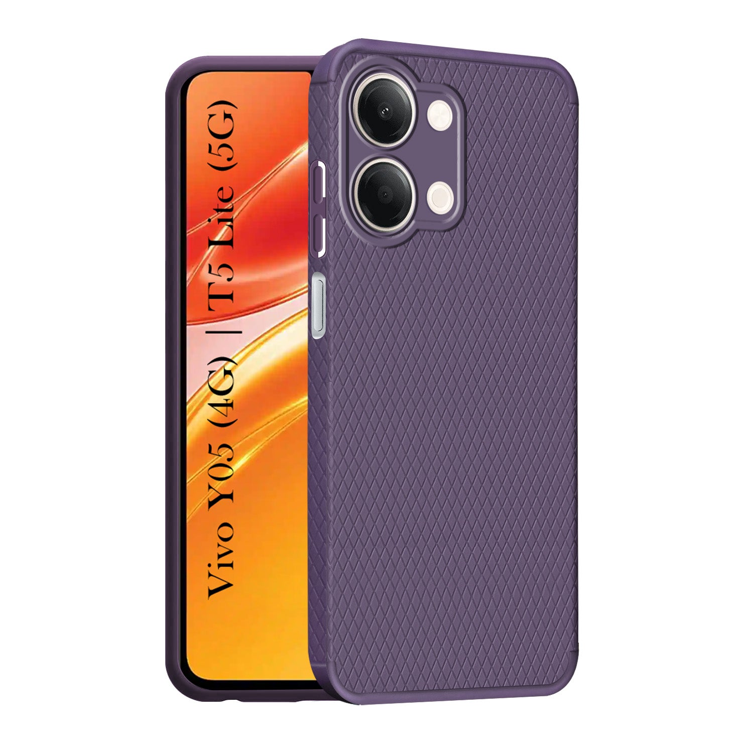 For Vivo Y05 (4G) | Vivo T5 Lite (5G) Back Cover Case Liquid Silicone (Camera Protection | Side Grip Texture | Soft and Flexible)