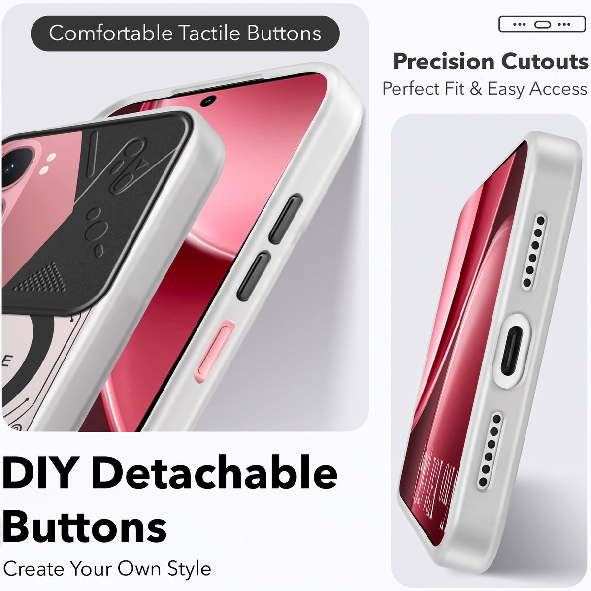 For Vivo Y31 5G Metallic Back Cover Case (Metallic Camera Protection & Buttons | Translucent Milky Shade | Hard Polycarbonate)