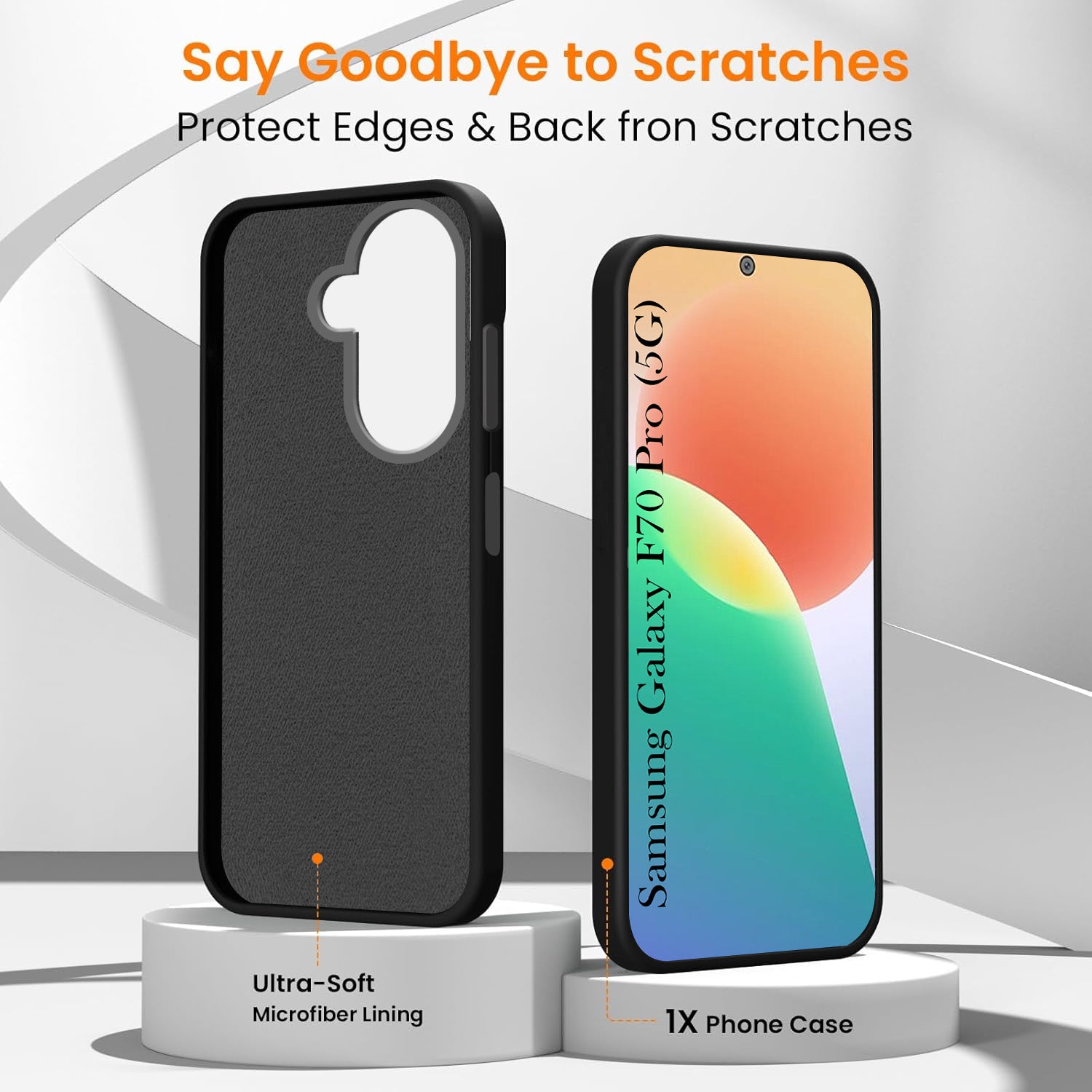 For Samsung Galaxy F70 Pro 5G Back Cover Case Rubberised (Textured Grip Design| Micro-Fiber Cloth Inside | Slim and Light Weight | Soft Touch and Feel)