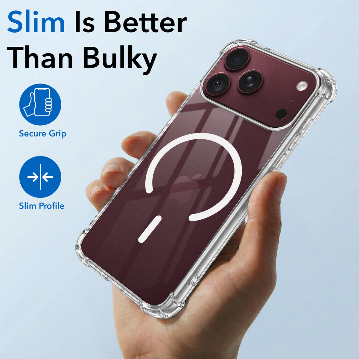 For Apple iPhone 18 Pro Max Back Cover Shockproof Crystal-Clear (Magsafe Wireless Support | Drop & Camera Protection | Hard Polycarbonate)