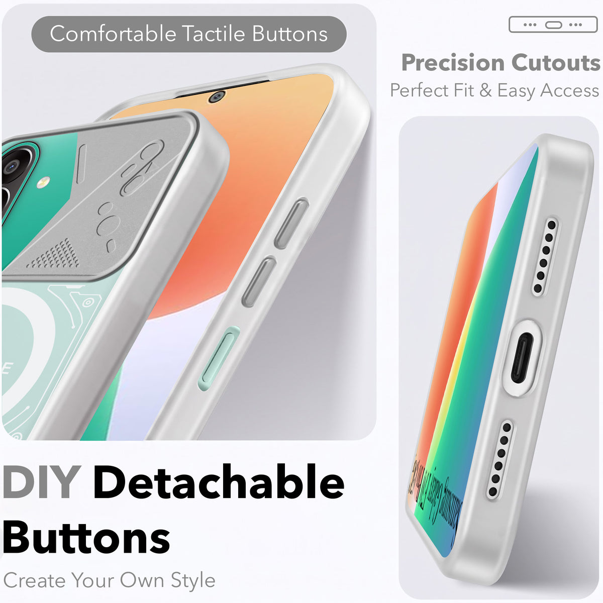 For Samsung Galaxy F70 Pro 5G Metallic Back Cover Case (Metallic Camera Protection & Buttons | Translucent Milky Shade | Hard Polycarbonate)