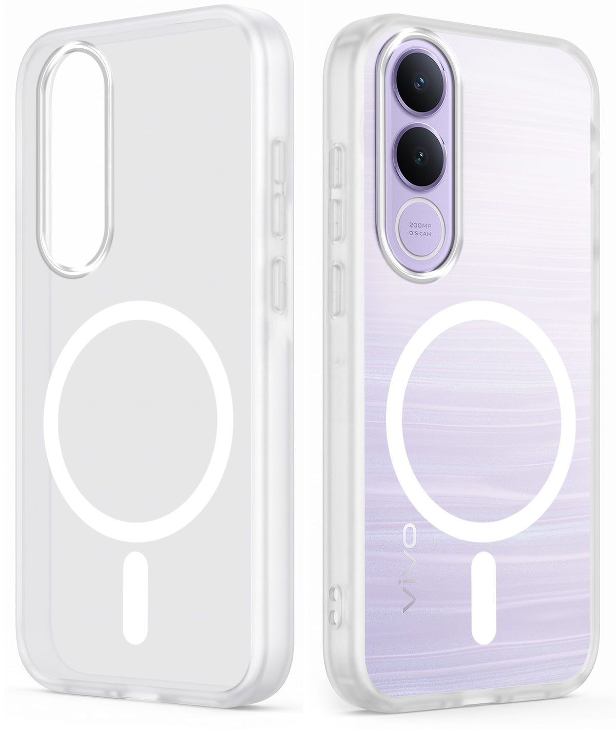 For Vivo V70 FE 5G Matte Finish Back Case Cover (MagSafe Compatible | Translucent Soft Touch | Slim and Unbreakable)