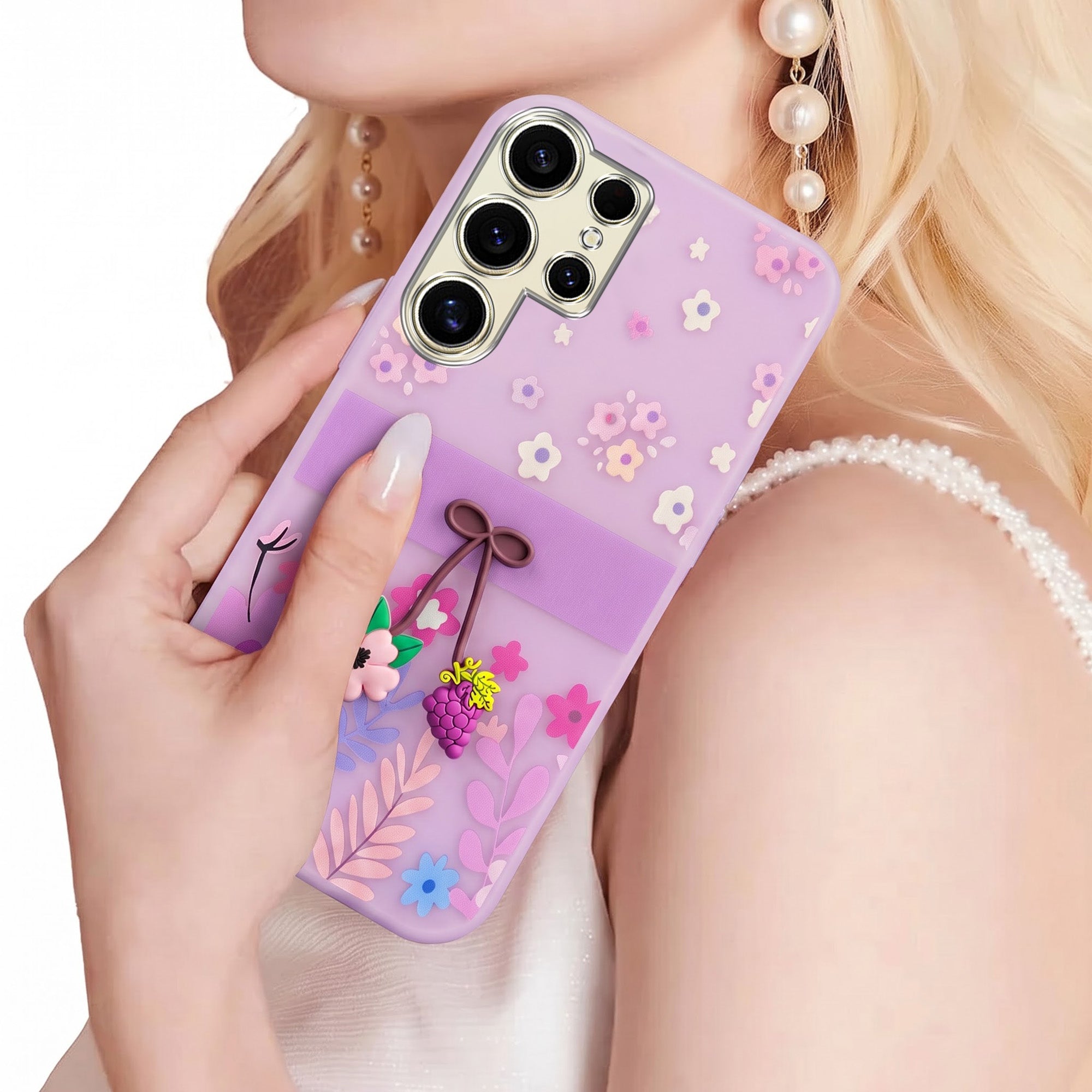 For Samsung Galaxy S24 Ultra Back Cover Case (3D Cute Cartoons | Hard Back Side Soft | Matte Premium Finish | HD Printing)