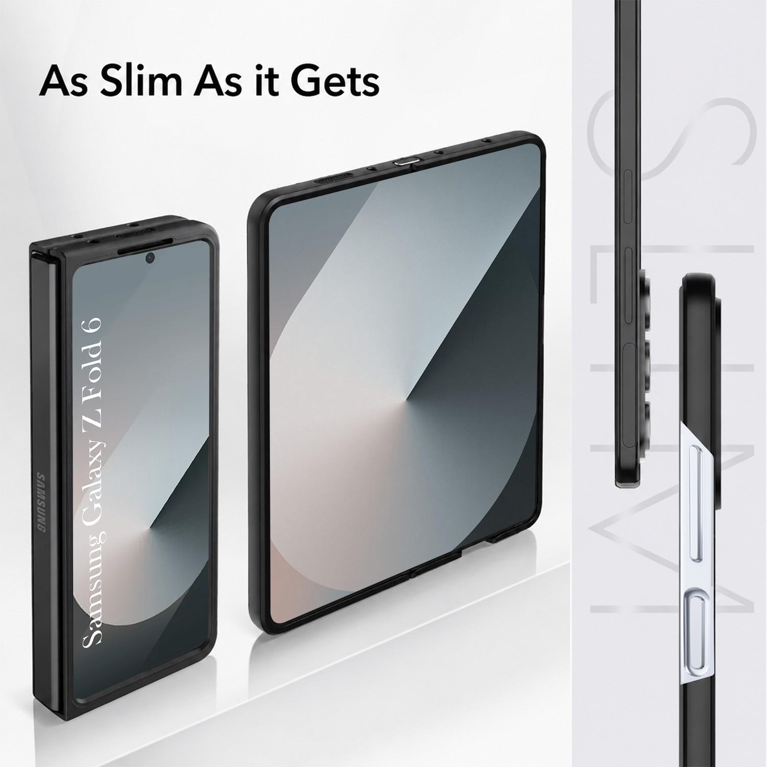 For Samsung Galaxy Z Fold 6 5G Premium Cover Case (Soft Leather Touch | Interior Protective Cloth | Slim 360* Protection)