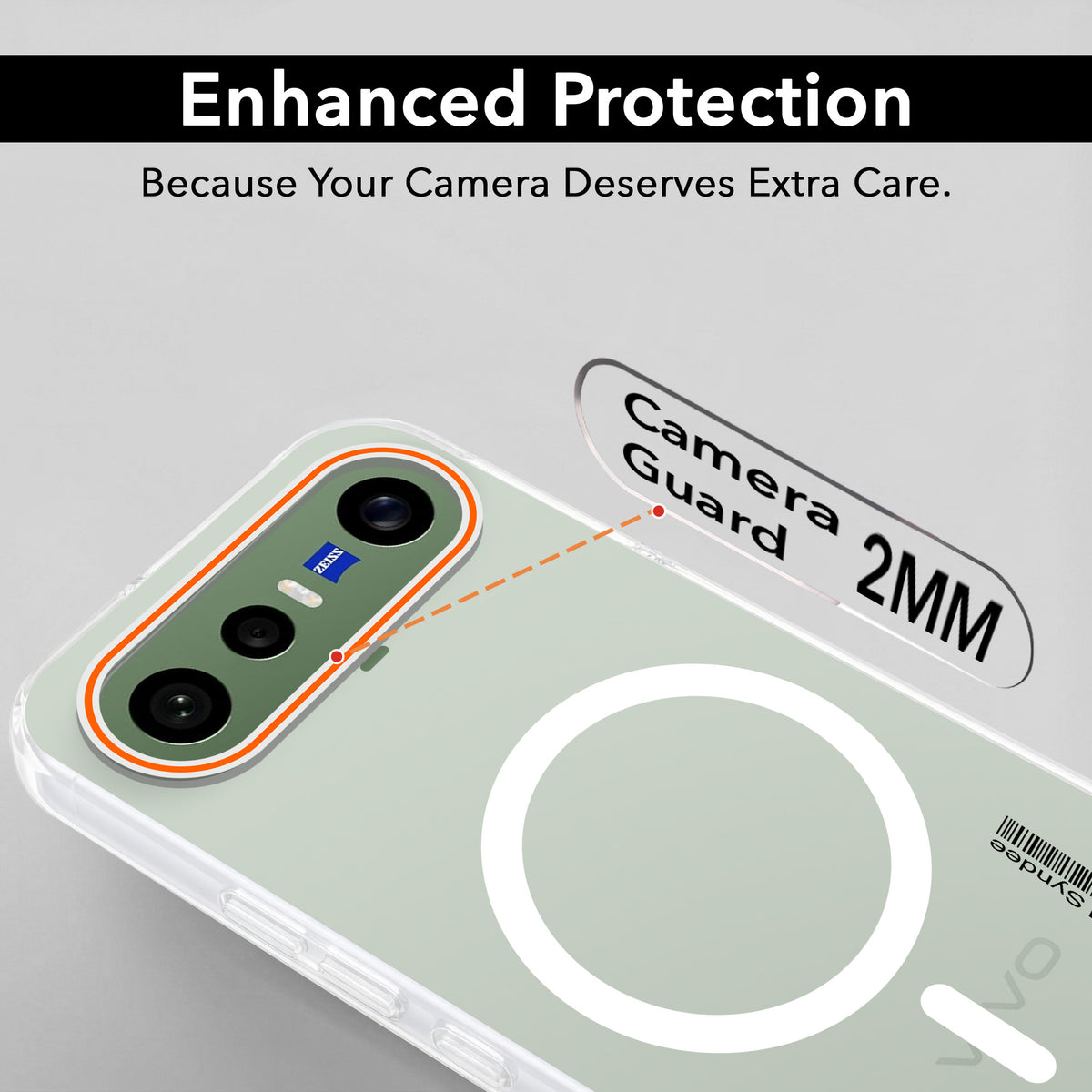 For Vivo X300 FE Back Cover Case (Soft Touch | Camera Bump Protection | MagSafe Compatible | Matte Finish)