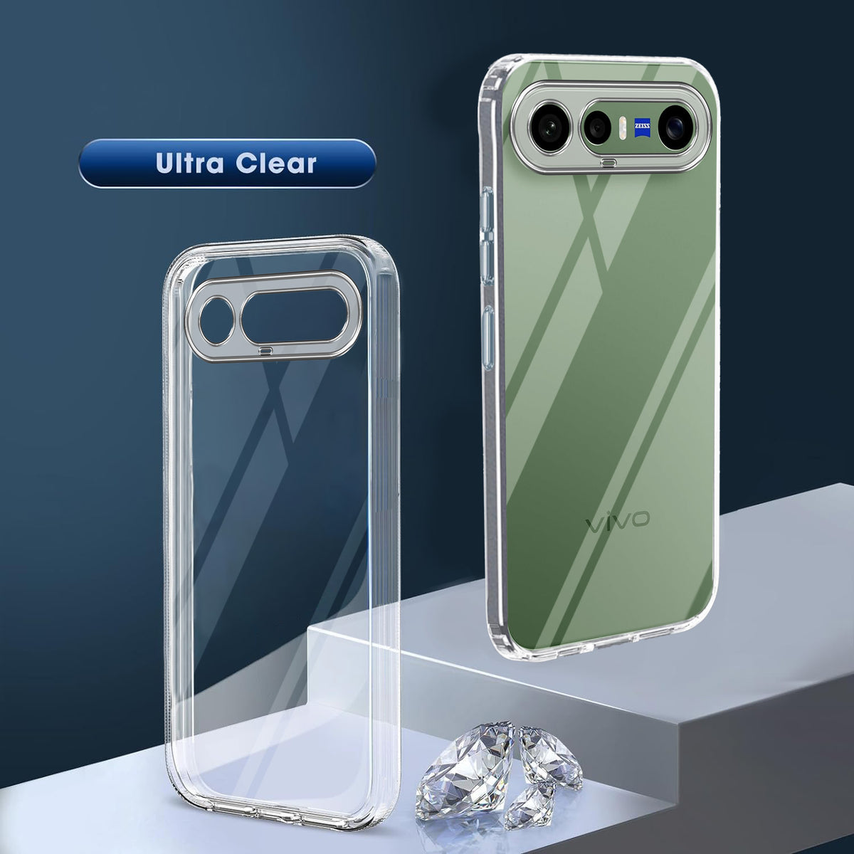 For Vivo X300 FE Back Cover Case Silicone (Clear Shockproof Case with Camera Protection | Soft and Flexible | Transparent)