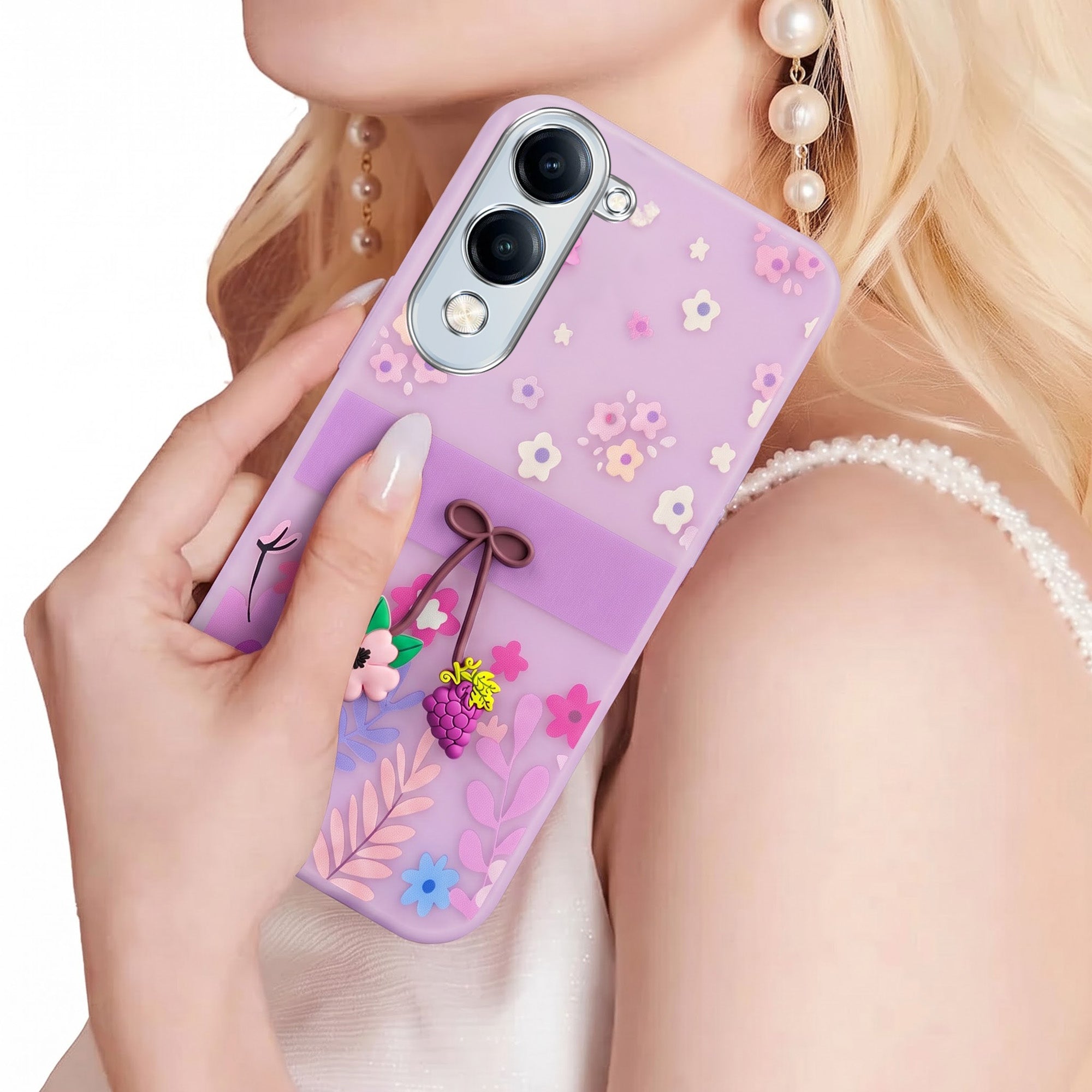 For Vivo iQOO Z10 Lite Back Cover Case (3D Cute Cartoons | Hard Back Side Soft | Matte Premium Finish | HD Printing)