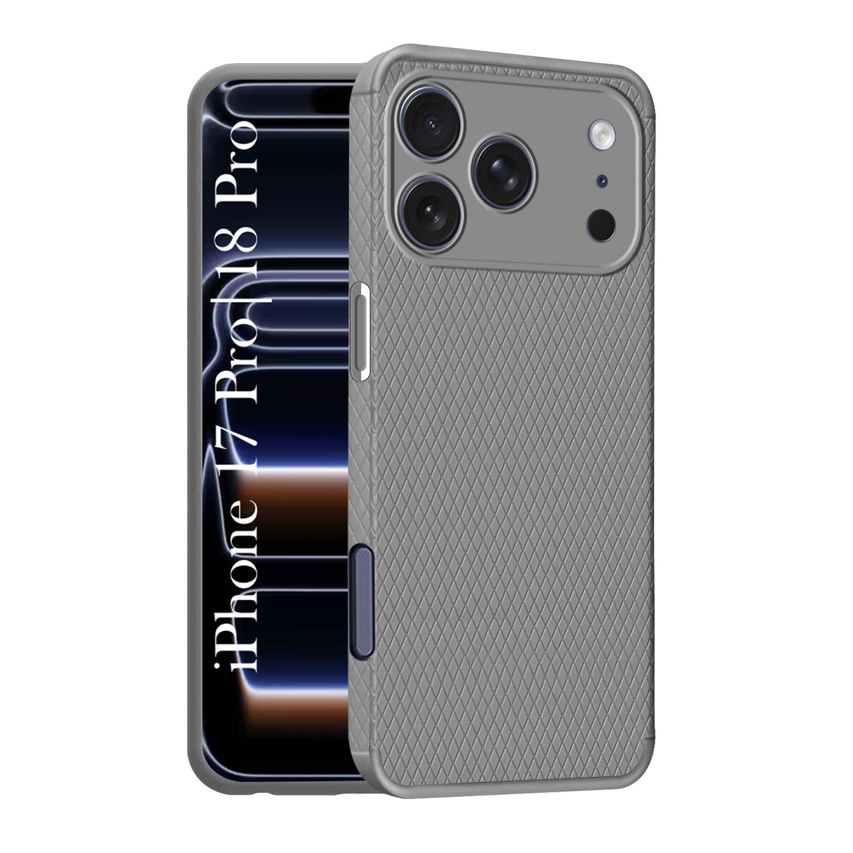 For iPhone 17 Pro | iPhone 18 Pro Back Cover Case(Camera Protection | Side Grip Texture | Soft and Flexible)
