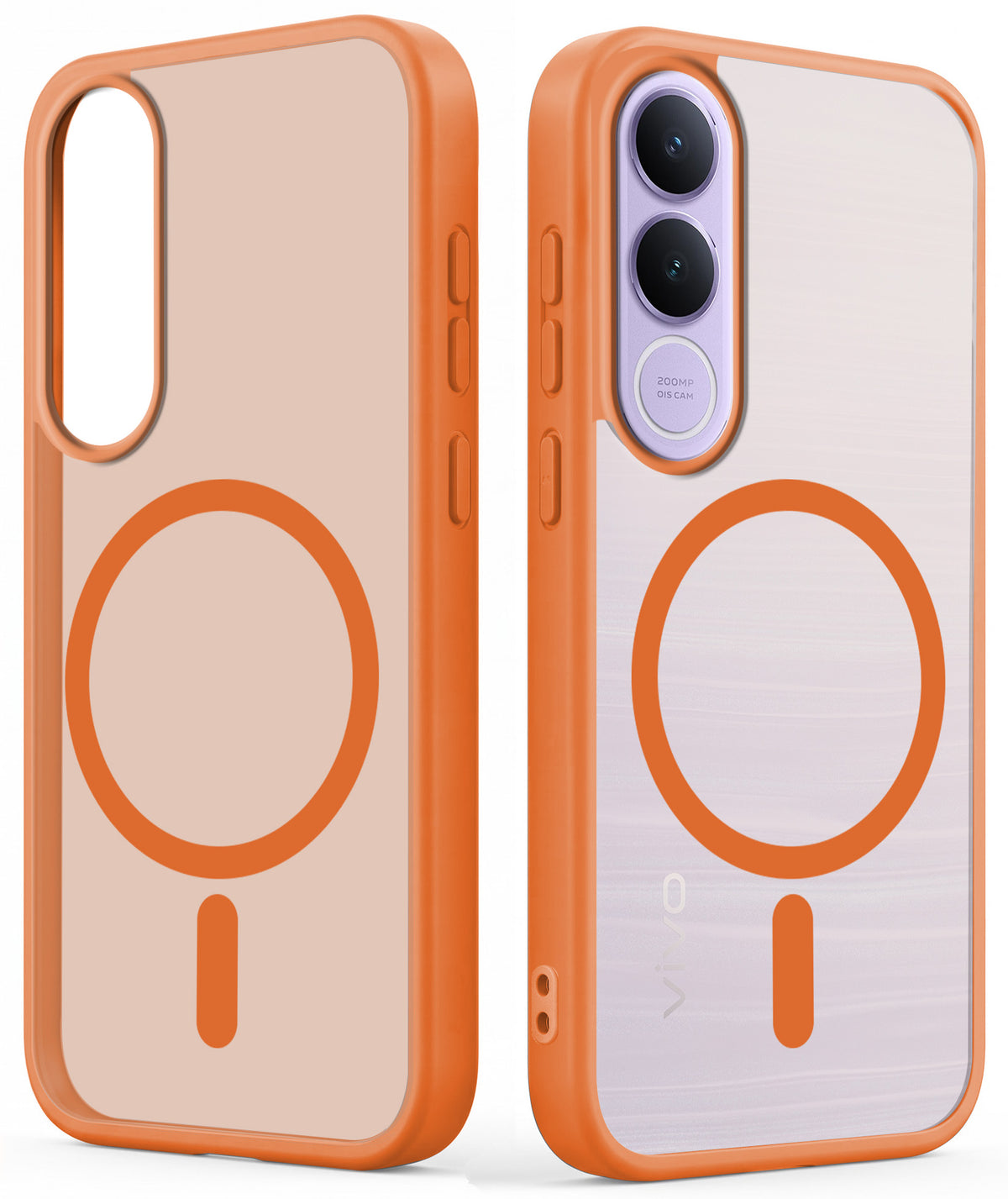 For Vivo V70 FE 5G Matte Finish Back Case Cover (MagSafe Compatible | Translucent Soft Touch | Slim and Unbreakable)