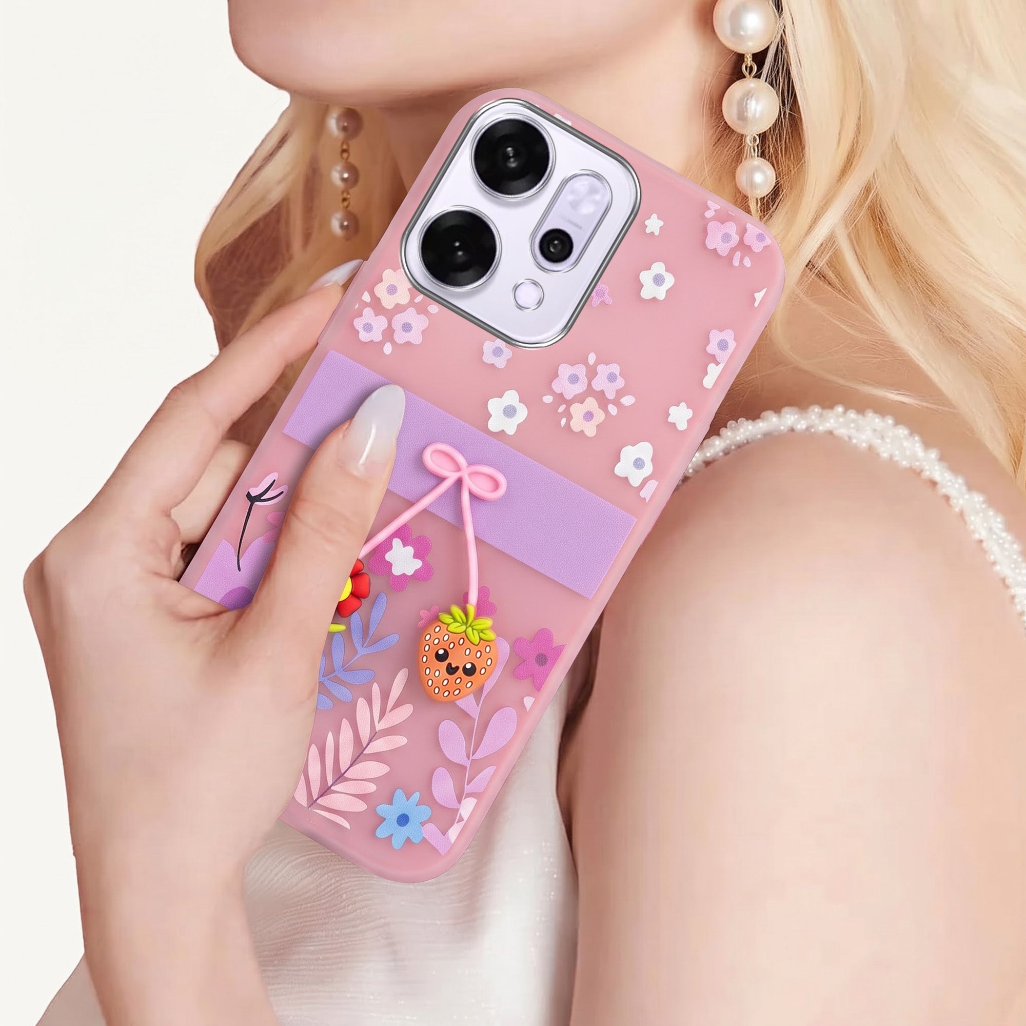 For Oppo Reno14 5G | Oppo Reno 14 5G Back Cover Case (3D Cute Cartoons | Hard Back Side Soft | Matte Premium Finish | HD Printing)