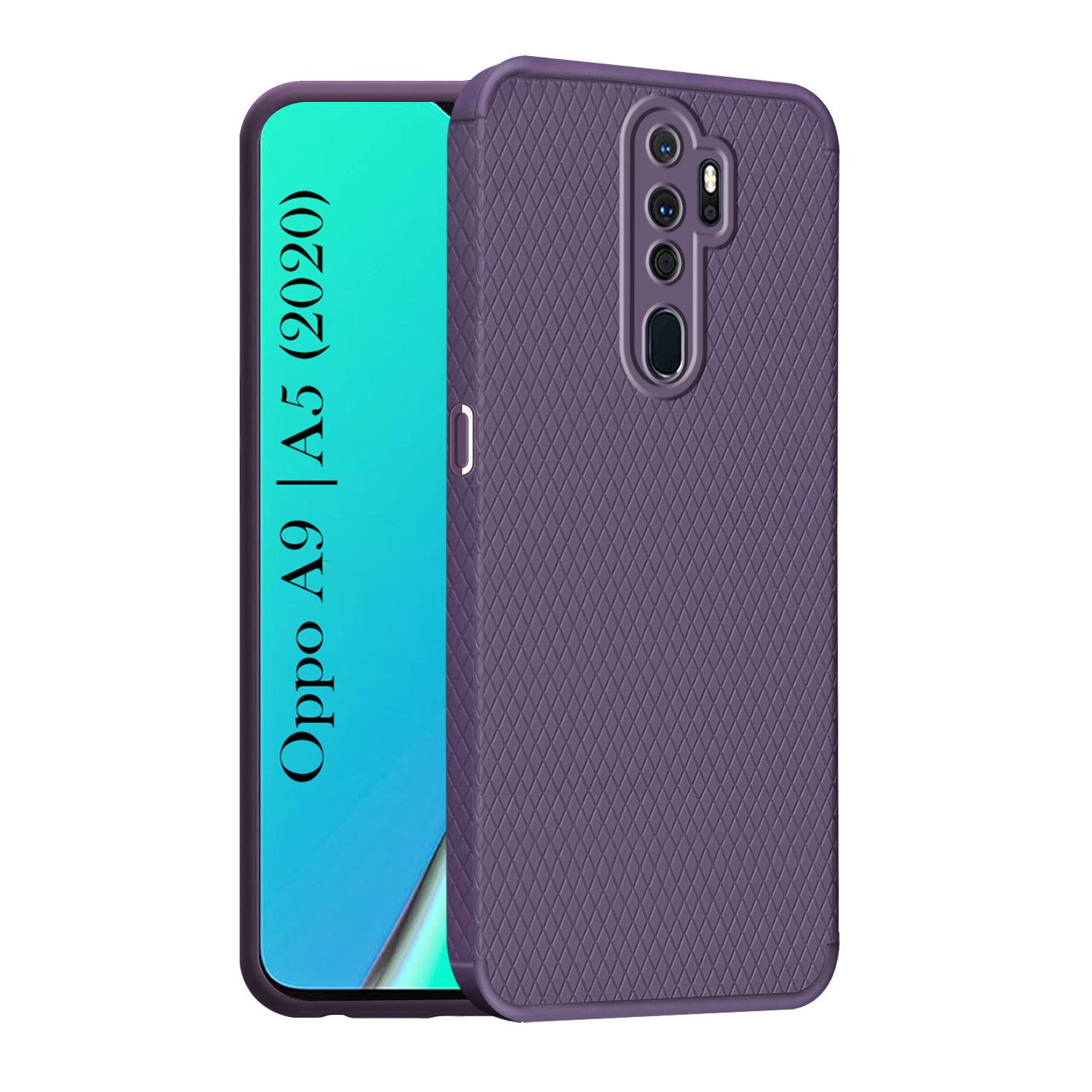 For Oppo A5 (2020) | A9 (2020) Back Cover Case Liquid Silicone (Camera Protection | Side Grip Texture | Soft and Flexible)