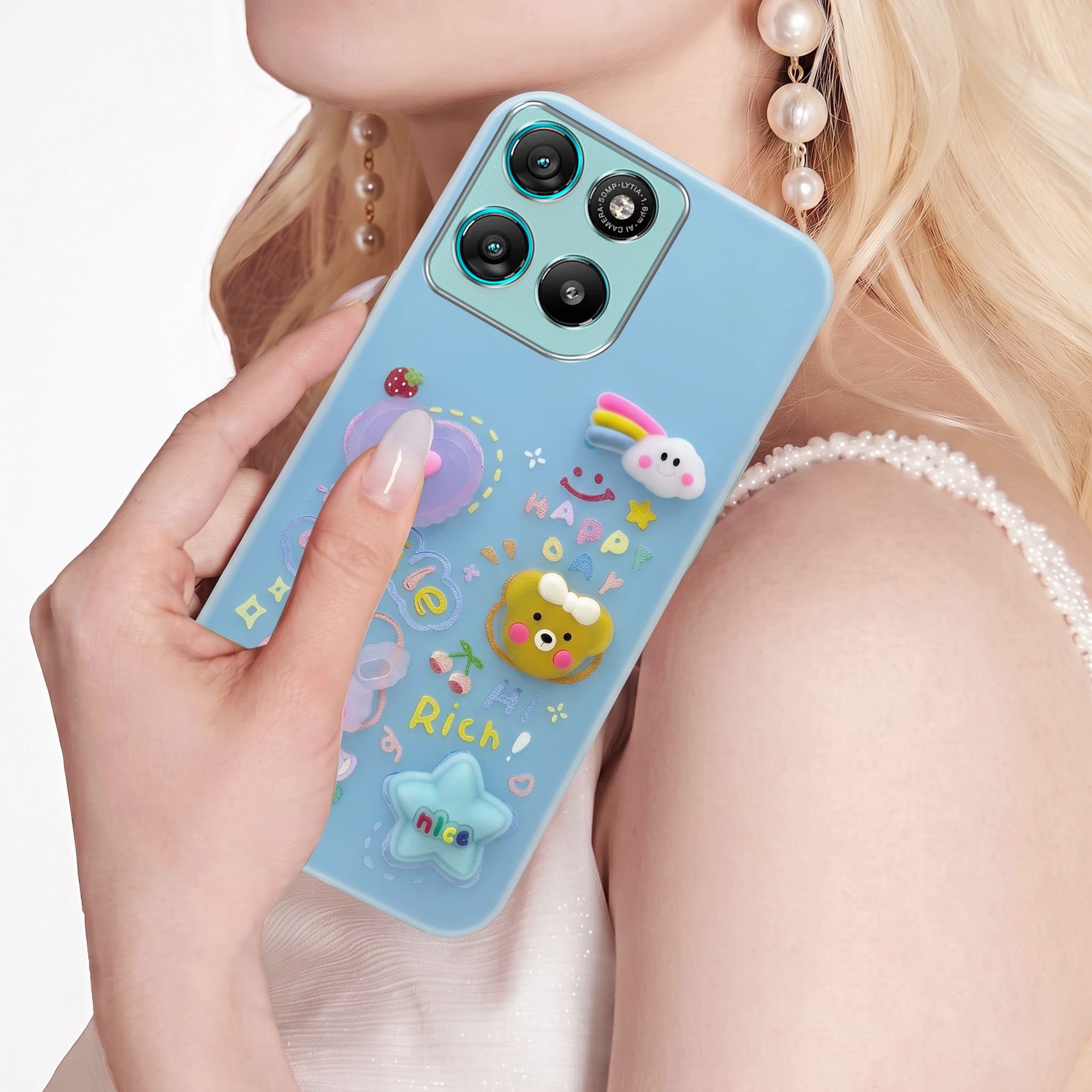 For Motorola Moto G67 Power | G57 Power Back Cover Case (3D Cute Cartoons | Hard Back Side Soft | Matte Premium Finish | HD Printing)