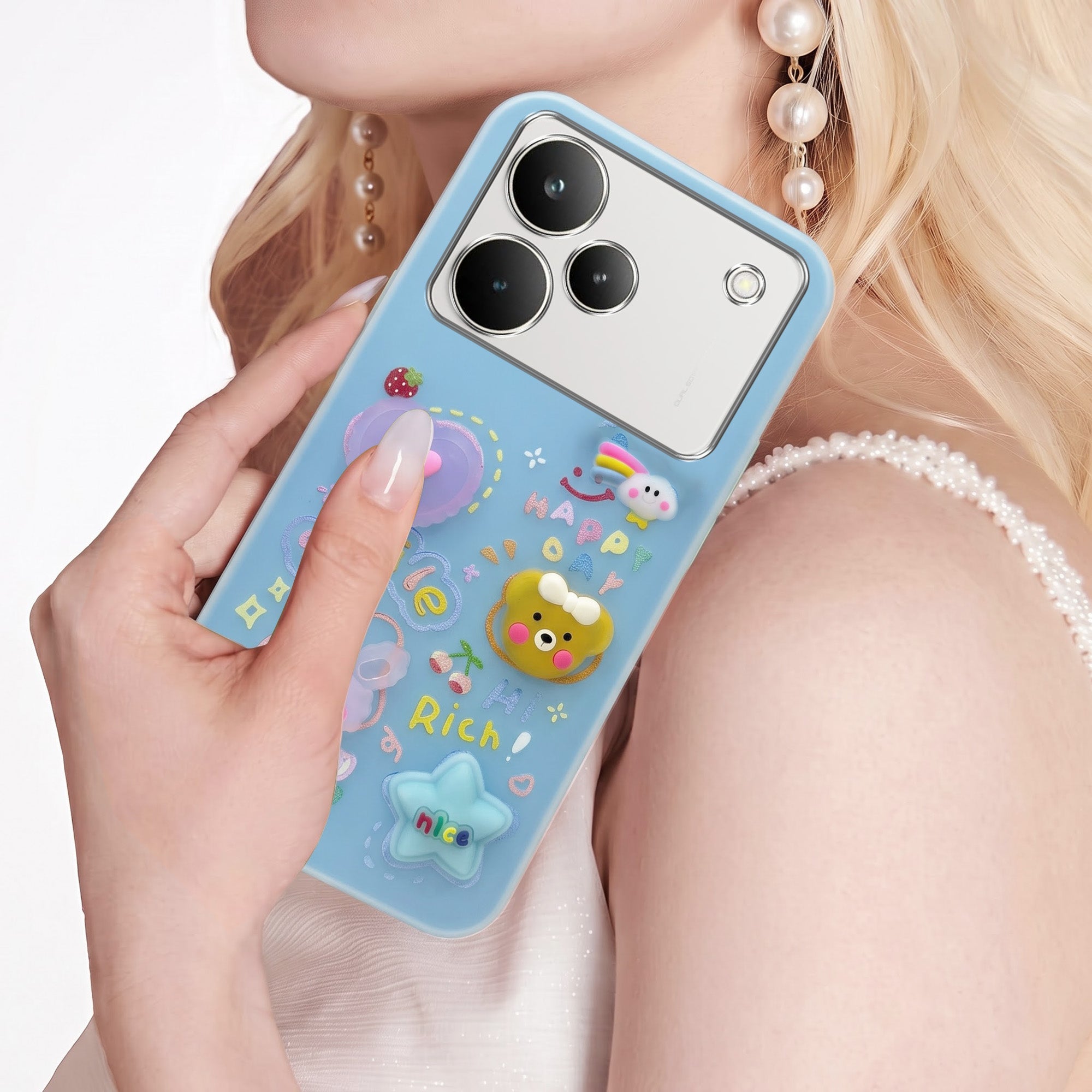 For Realme P4 Pro Back Cover Case (3D Cute Cartoons | Hard Back Side Soft | Matte Premium Finish | HD Printing)