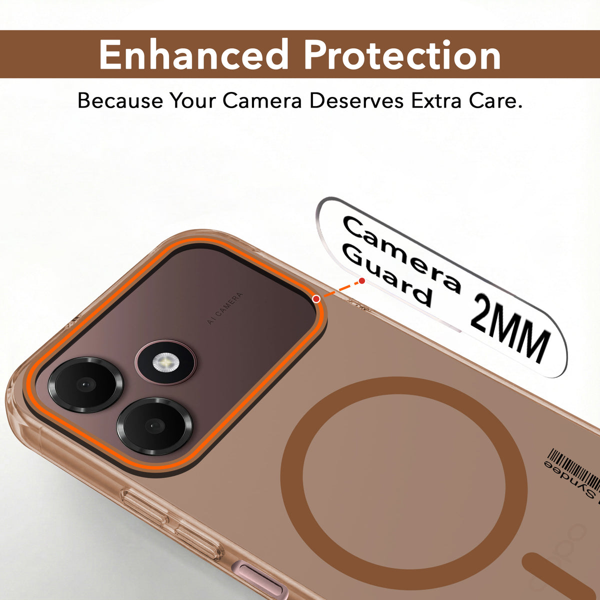 For Oppo A6c 4G Back Cover Case (Soft Touch | Camera Bump Protection | MagSafe Compatible | Matte Finish)
