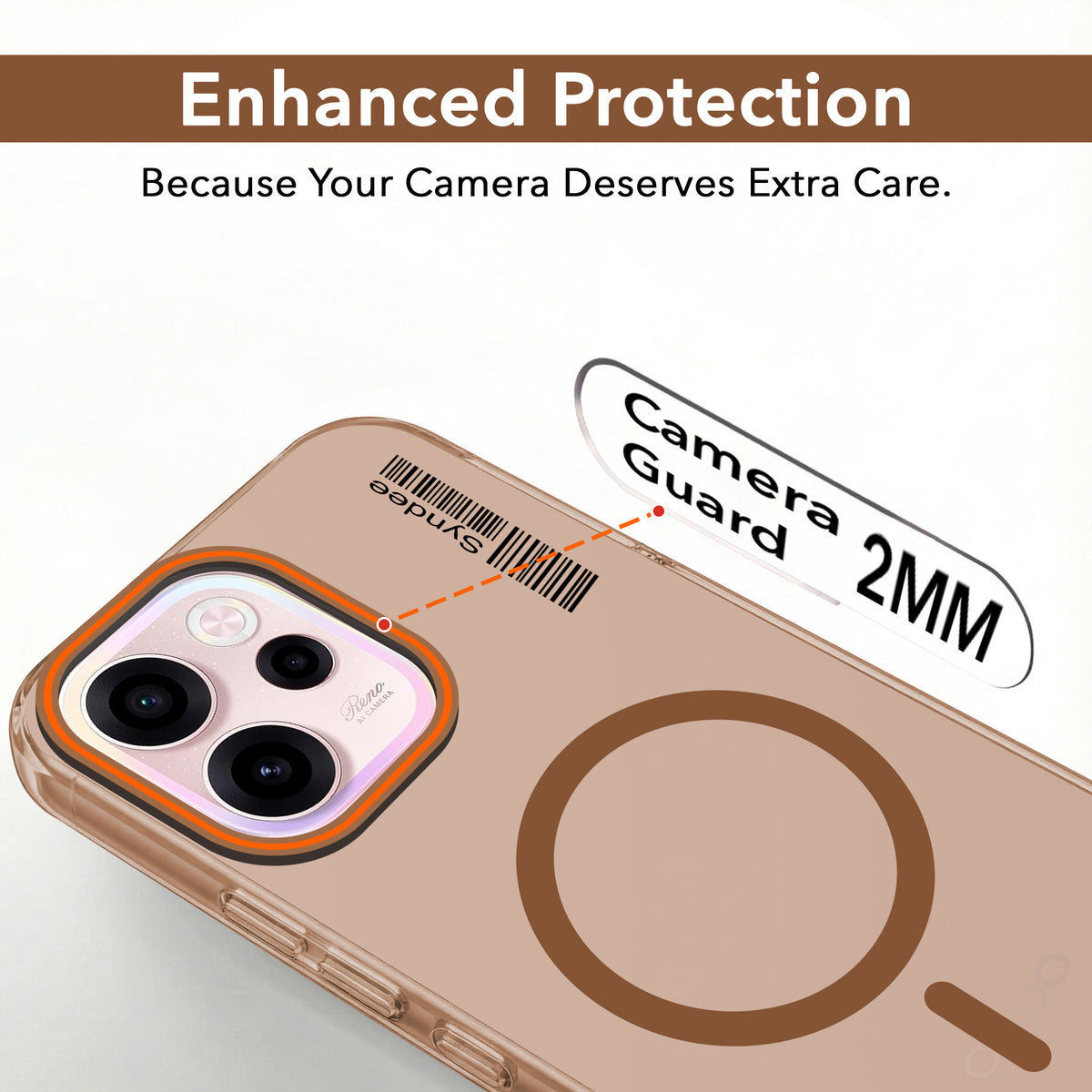 For Oppo Reno 15c Back Cover Case (Soft Touch | Camera Bump Protection | MagSafe Compatible | Matte Finish)