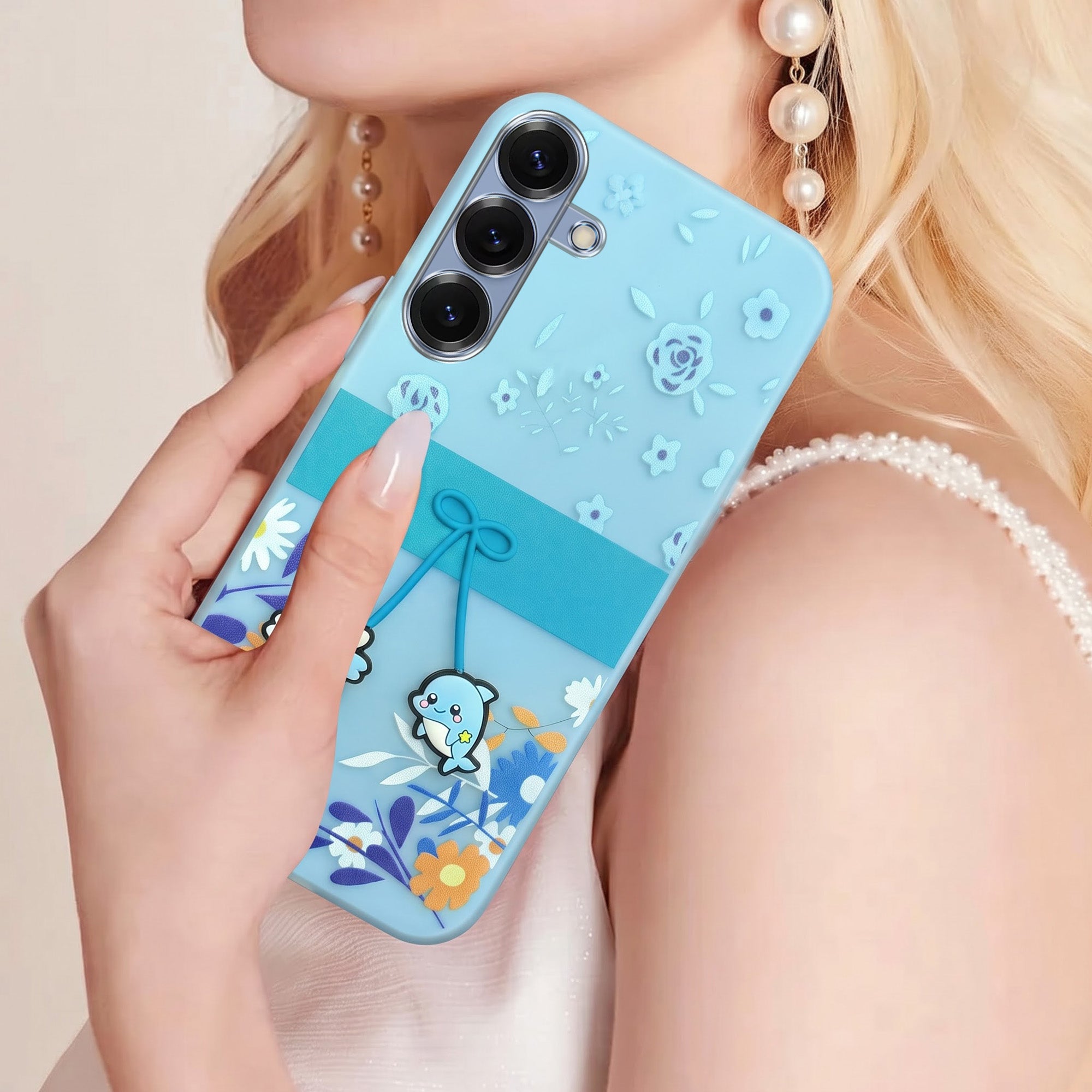 For Samsung Galaxy S25 Back Cover Case (3D Cute Cartoons | Hard Back Side Soft | Matte Premium Finish | HD Printing)