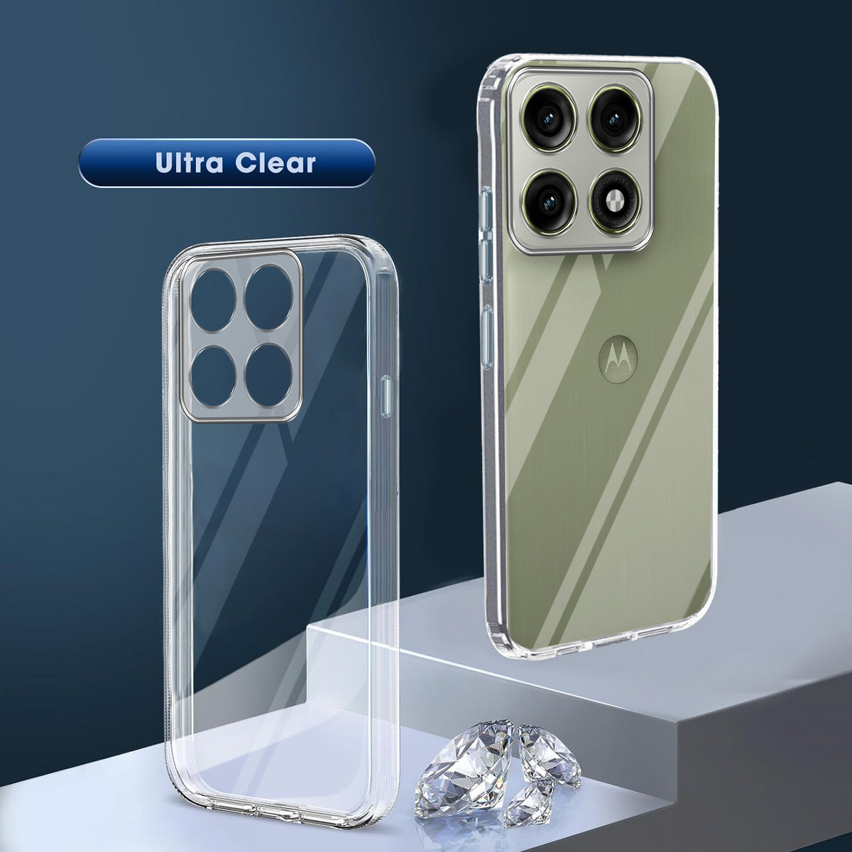 For Motorola Edge 70 Pro |  Motorola Edge 70 Pro Plus Back Cover Case Silicone (Clear Shockproof Case with Camera Protection | Soft and Flexible | Transparent)