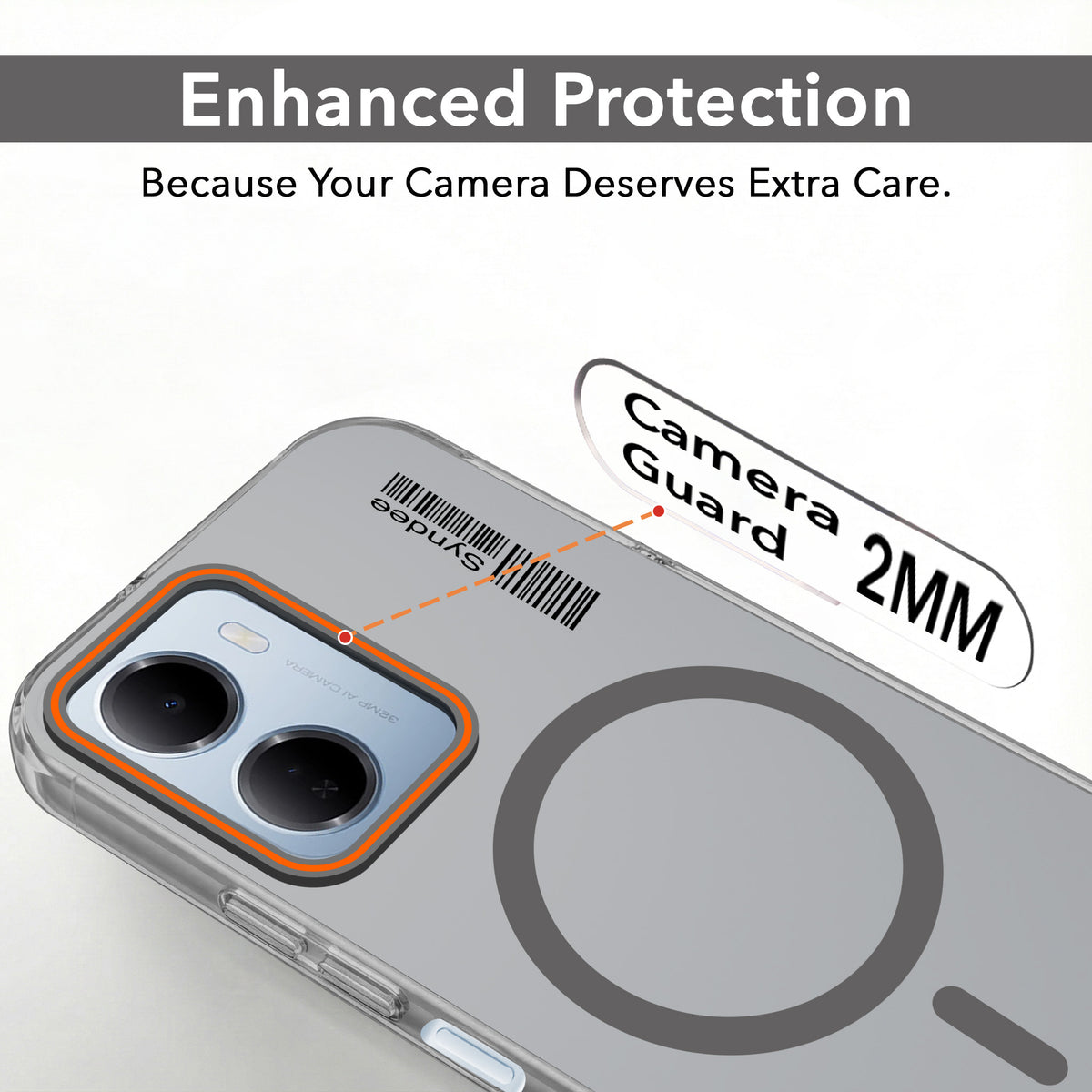 For Redmi 15A 5G Back Cover Case (Soft Touch | Camera Bump Protection | MagSafe Compatible | Matte Finish)