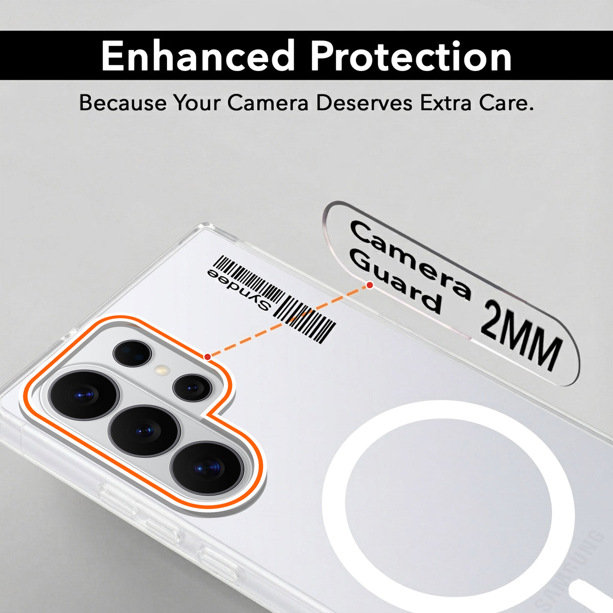 For Samsung Galaxy S26 Ultra Back Cover Case (Soft Touch | Camera Bump Protection | MagSafe Compatible | Matte Finish)
