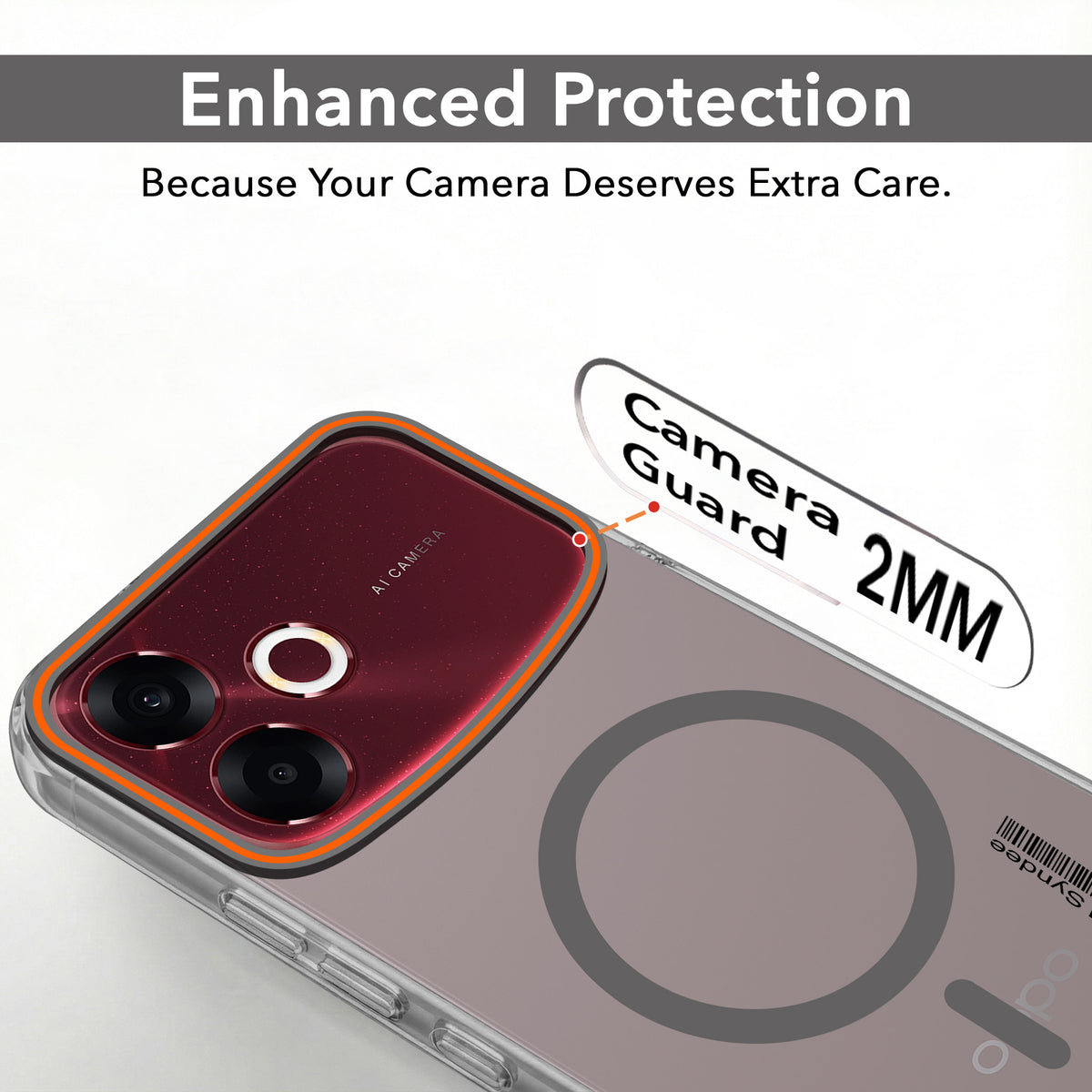 For Oppo F33 Pro 5G Back Cover Case (Soft Touch | Camera Bump Protection | MagSafe Compatible | Matte Finish)