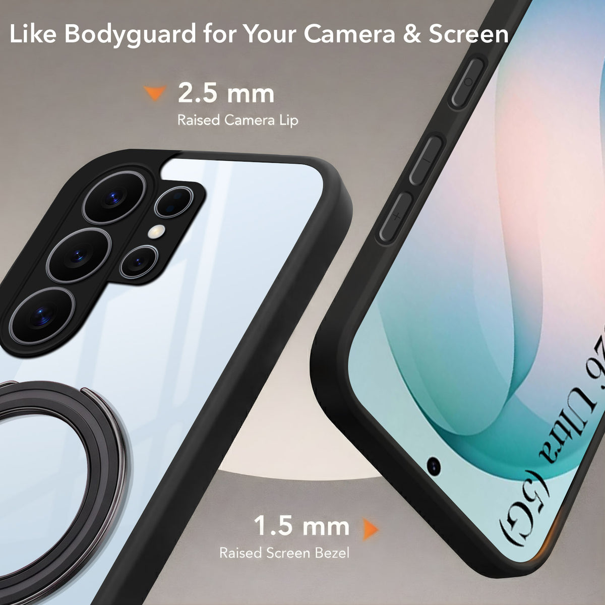 For Samsung Galaxy S26 Ultra Back Cover Case (Kick Stand Ring Holder | Life time Anti Yellow | Camera Protection)