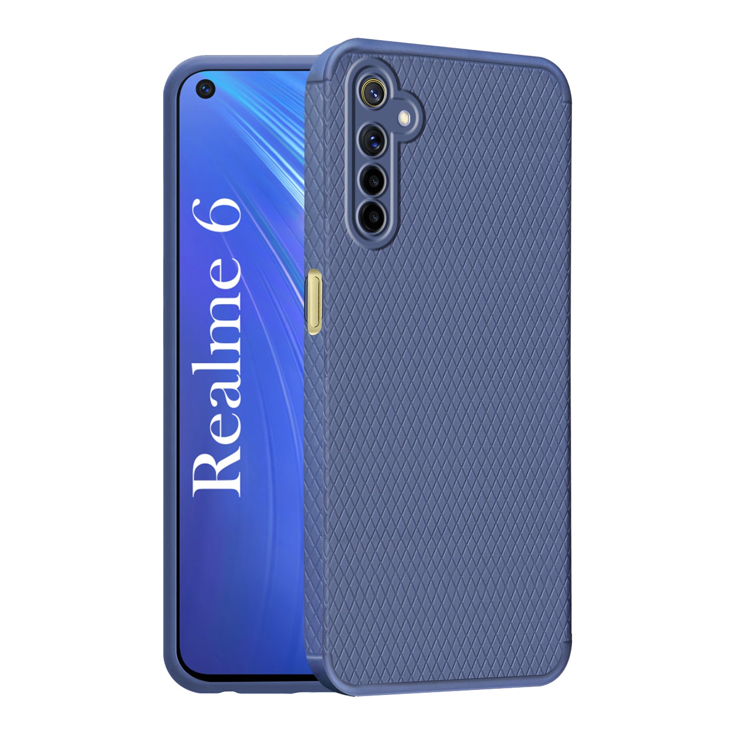For Realme 6 Back Cover Case Liquid Silicone (Camera Protection | Side Grip Texture | Soft and Flexible)