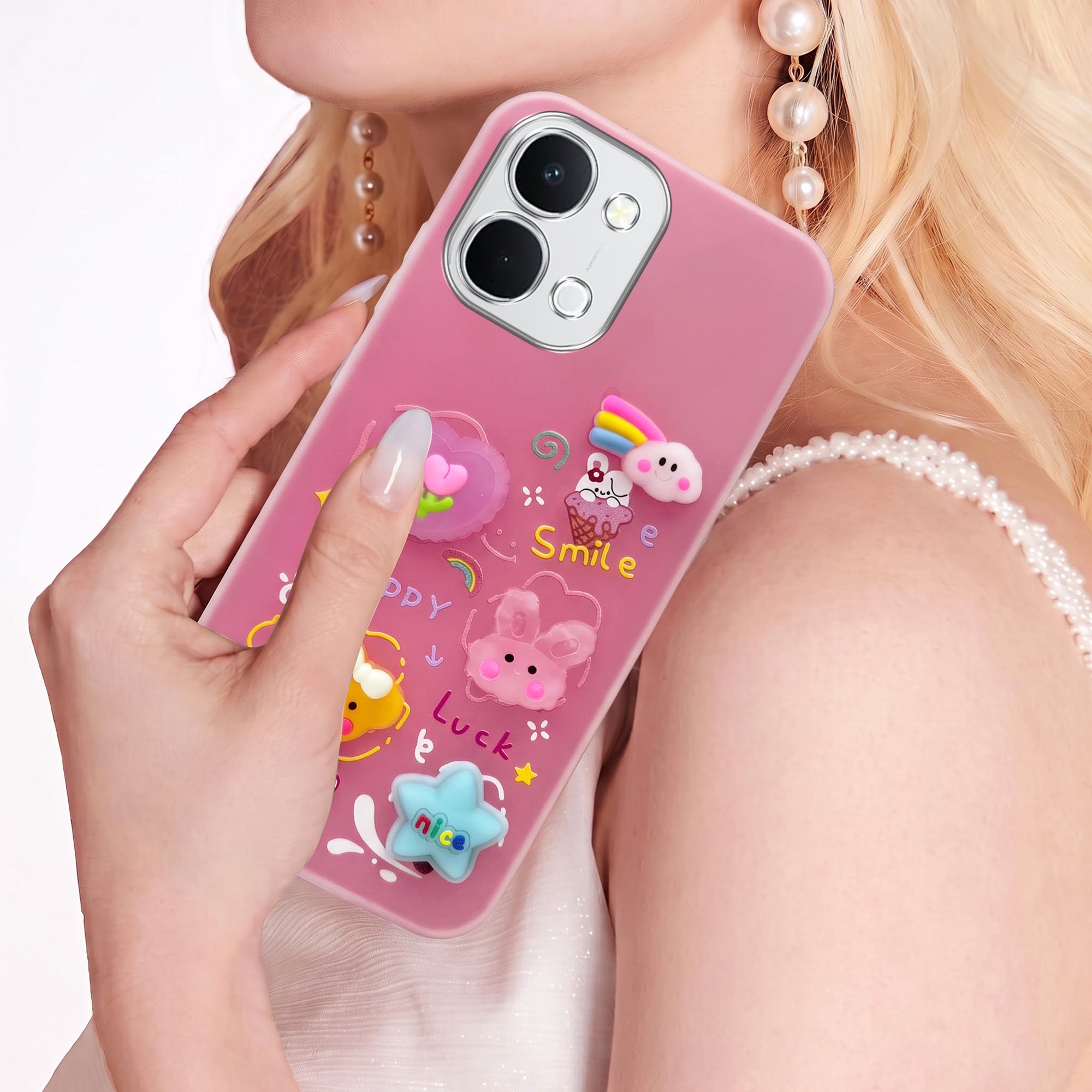 For Vivo Y51 Pro 5G | Vivo T5x Back Cover Case (3D Cute Cartoons | Hard Back Side Soft | Matte Premium Finish | HD Printing)