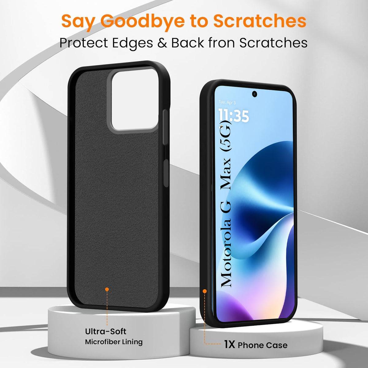 For Motorola Moto G Max Back Cover Case Rubberised (Textured Grip Design| Micro-Fiber Cloth Inside | Slim and Light Weight | Soft Touch and Feel)