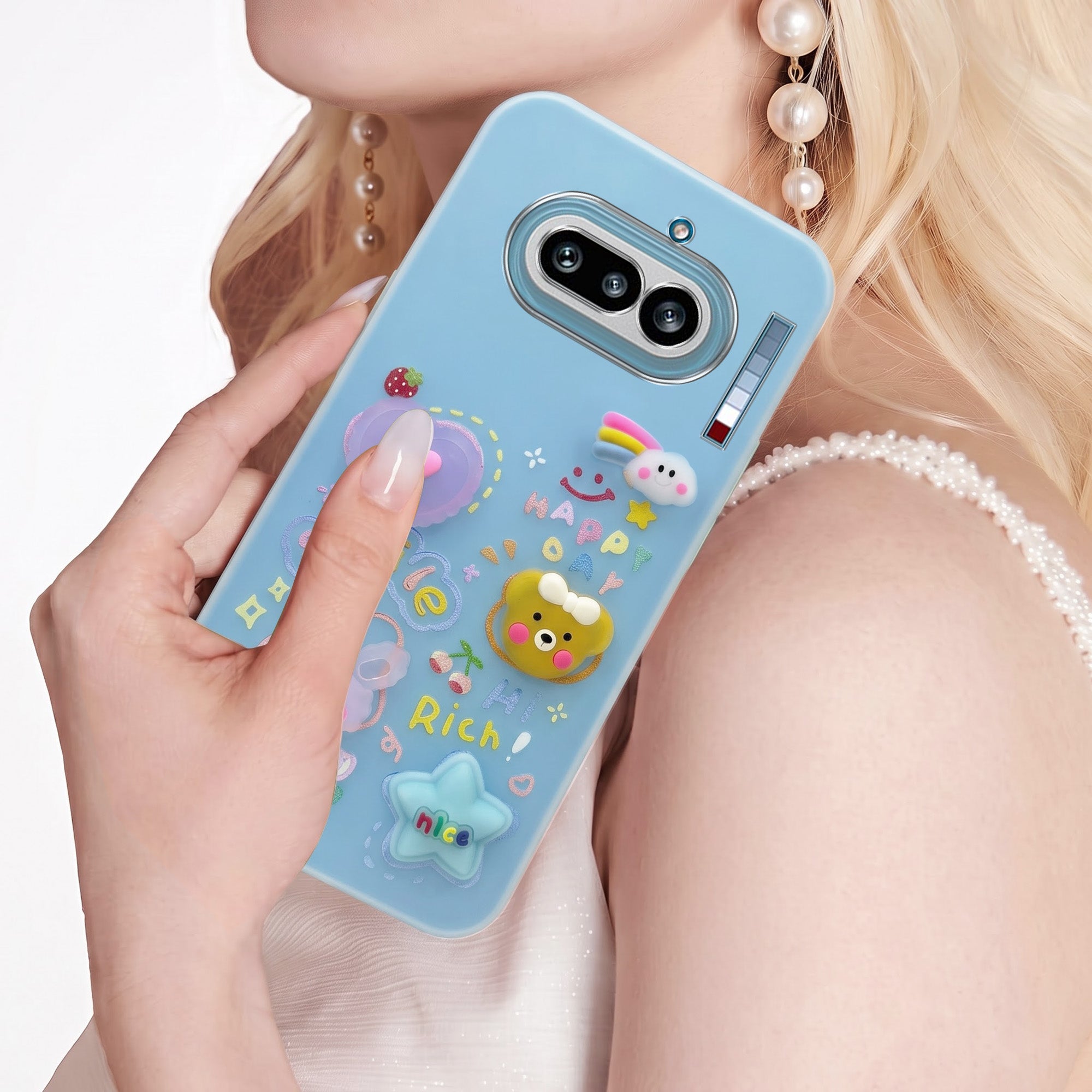 For Nothing Phone 4A 5G Back Cover Case (3D Cute Cartoons | Hard Back Side Soft | Matte Premium Finish | HD Printing)
