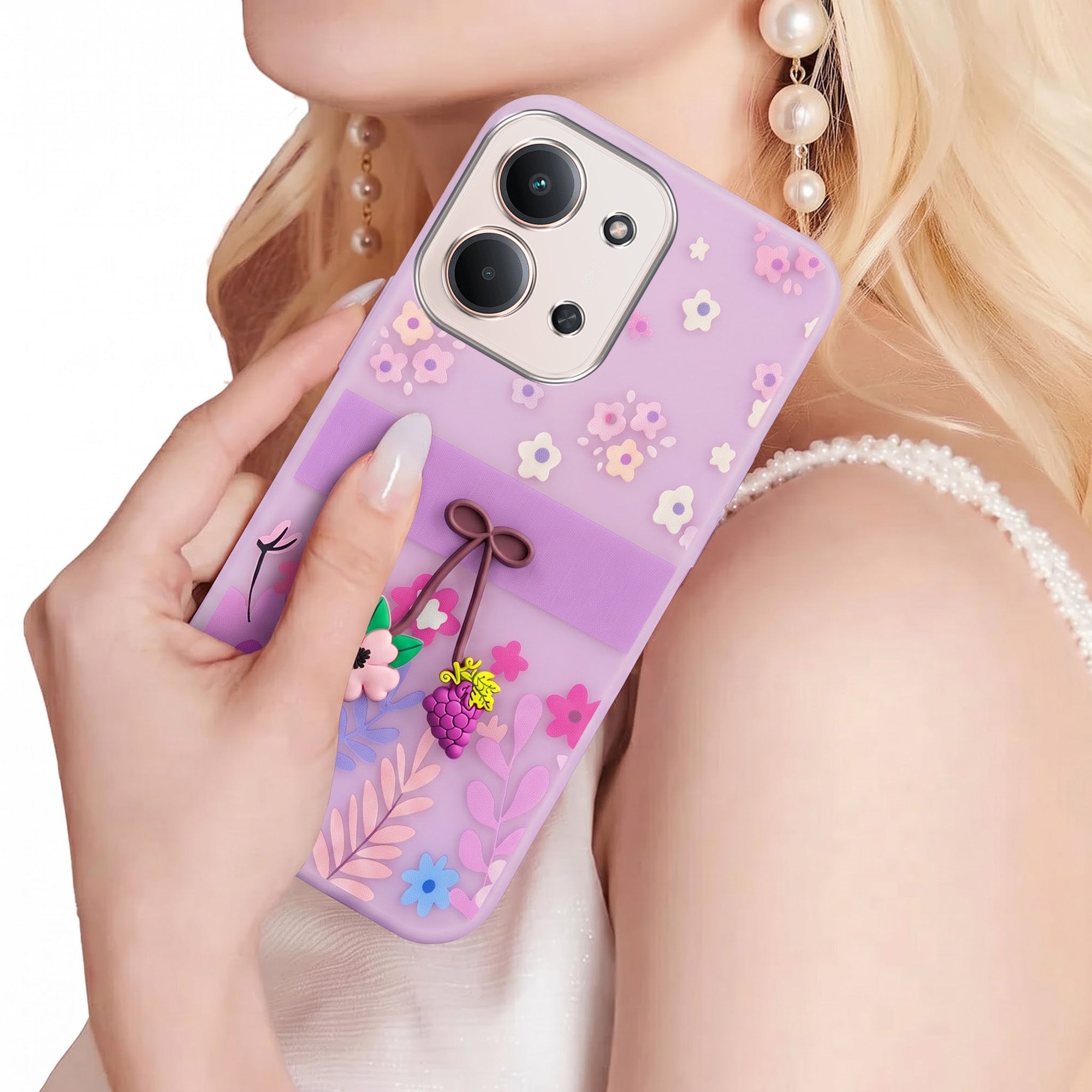 For Redmi 15C Back Cover Case (3D Cute Cartoons | Hard Back Side Soft | Matte Premium Finish | HD Printing)
