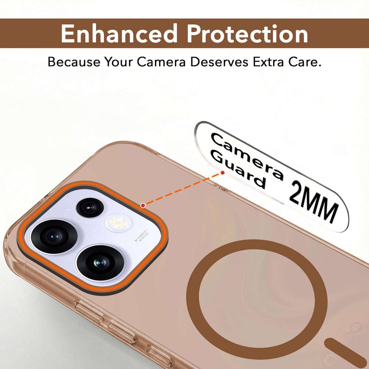 For Oppo Reno 16 Back Cover Case (Soft Touch | Camera Bump Protection | MagSafe Compatible | Matte Finish)