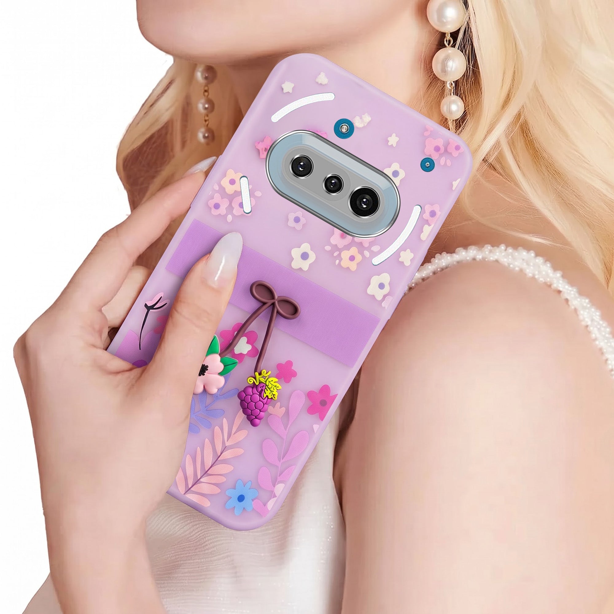 For Nothing Phone 3A 5G Back Cover Case (3D Cute Cartoons | Hard Back Side Soft | Matte Premium Finish | HD Printing)