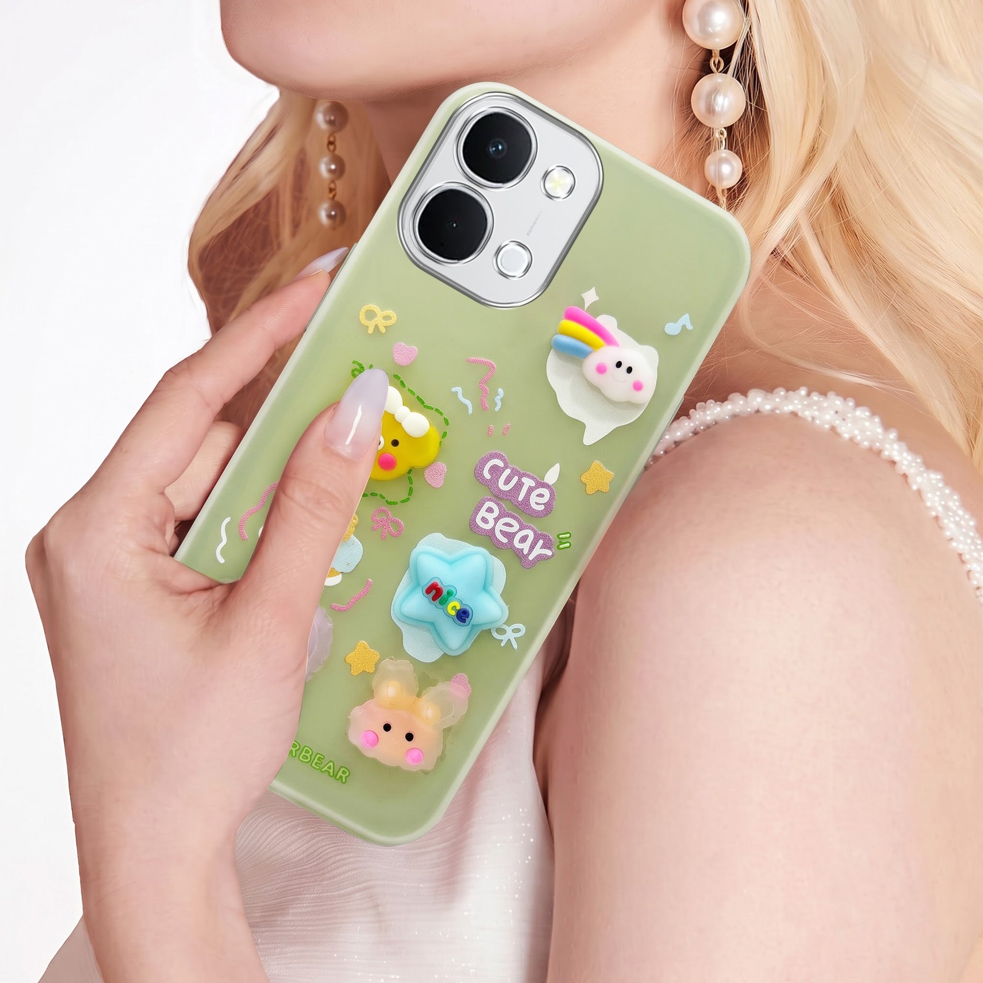 For Vivo iQOO Z11x 5G Back Cover Case (3D Cute Cartoons | Hard Back Side Soft | Matte Premium Finish | HD Printing)