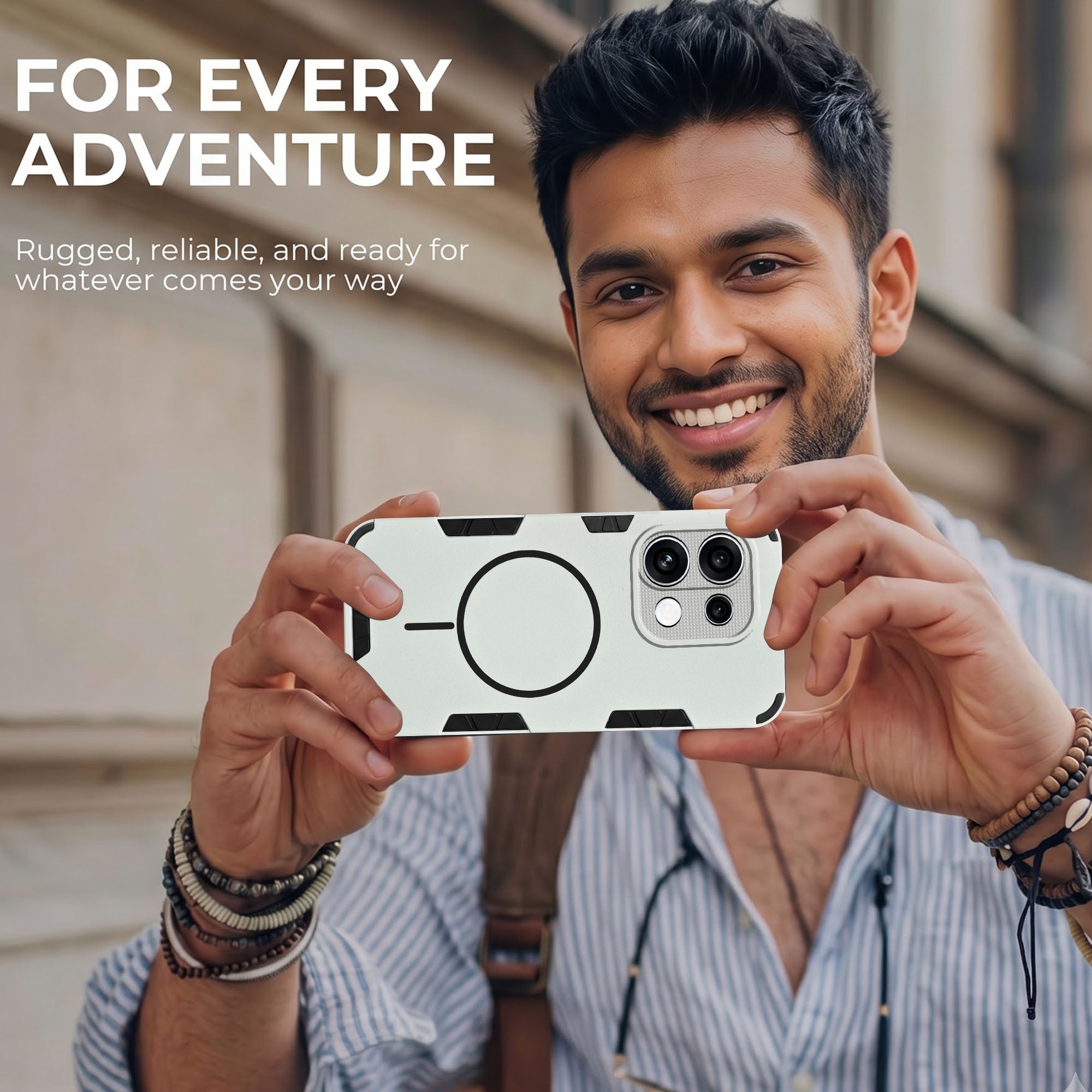 For Oppo Reno 16C Back Cover Case  (Slim Hybrid Armor | Shockproof Camera Protection | Rugged Dual Layer)