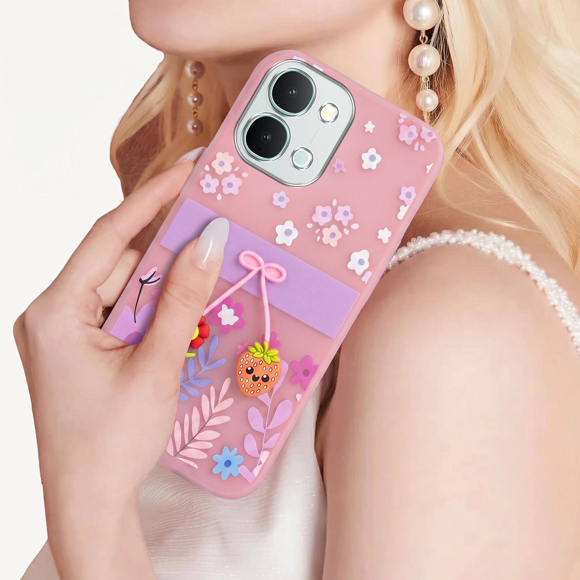 For Vivo iQOO Z11x 5G Back Cover Case (3D Cute Cartoons | Hard Back Side Soft | Matte Premium Finish | HD Printing)