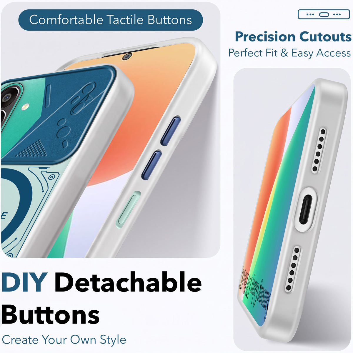 For Samsung Galaxy F70 Pro 5G Metallic Back Cover Case (Metallic Camera Protection & Buttons | Translucent Milky Shade | Hard Polycarbonate)