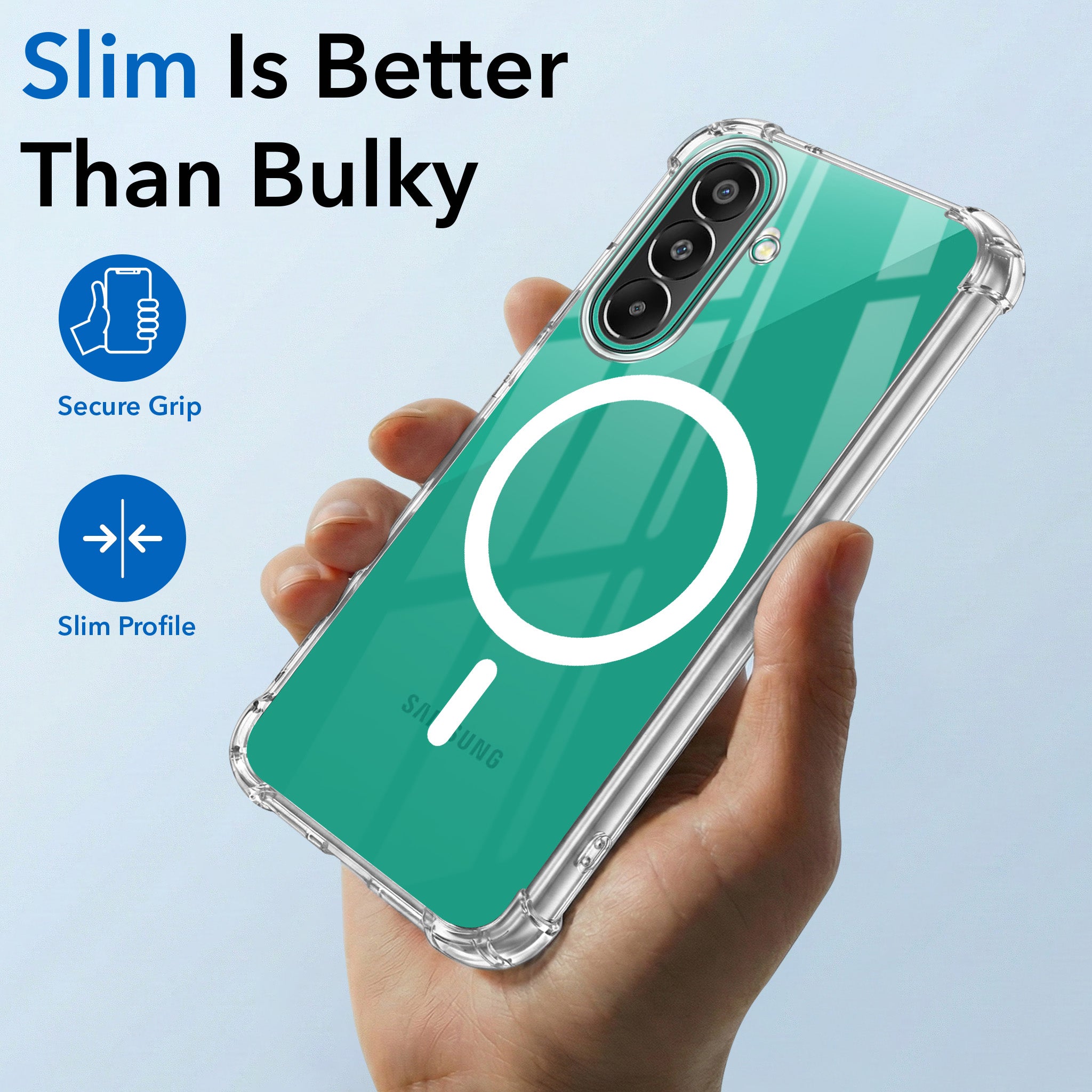 For Samsung Galaxy F70 Pro 5G Back Cover Shockproof Crystal-Clear (Magsafe Wireless Support | Drop & Camera Protection | Hard Polycarbonate)