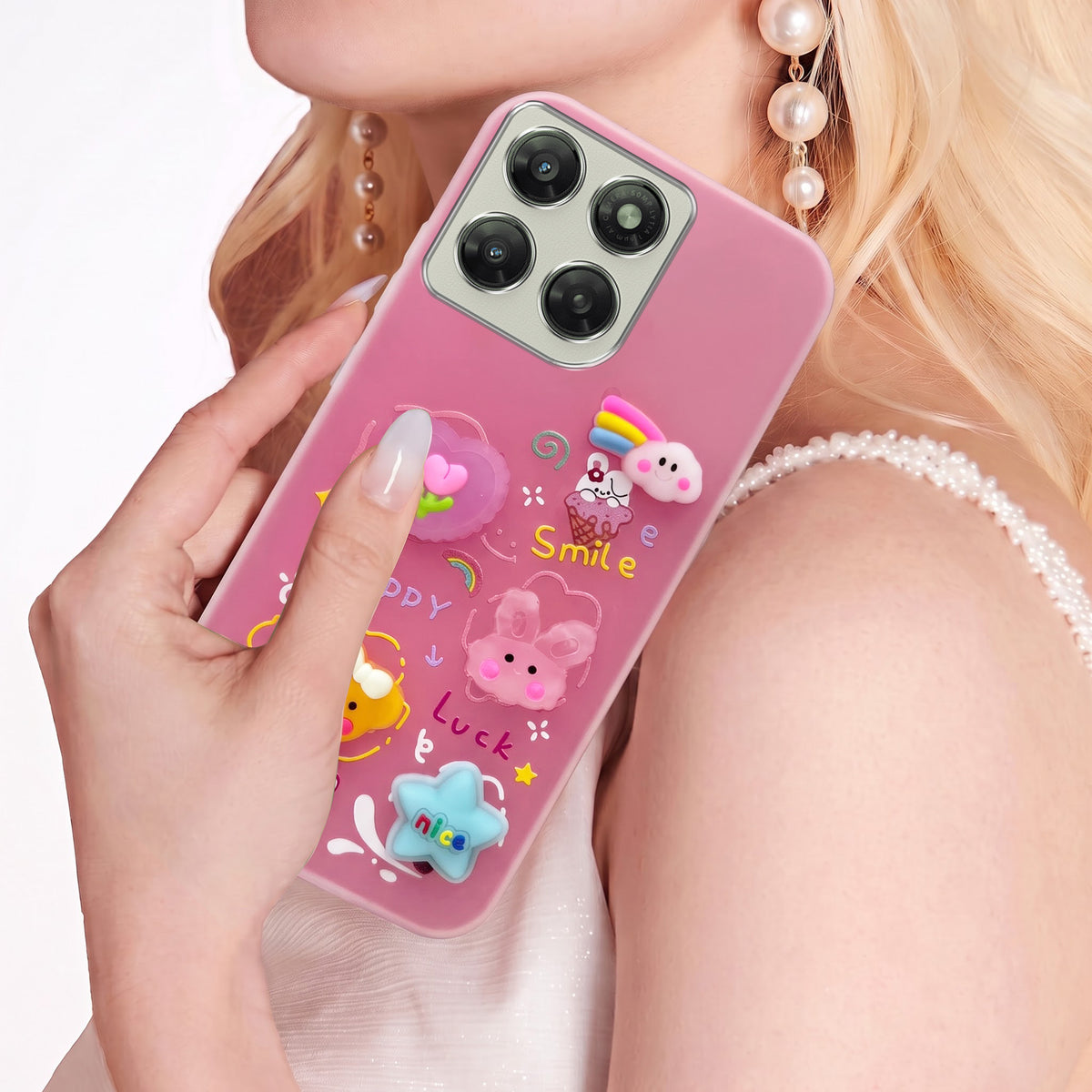 For Motorola Moto G77 Power Back Cover Case (3D Cute Cartoons | Hard Back Side Soft | Matte Premium Finish | HD Printing)