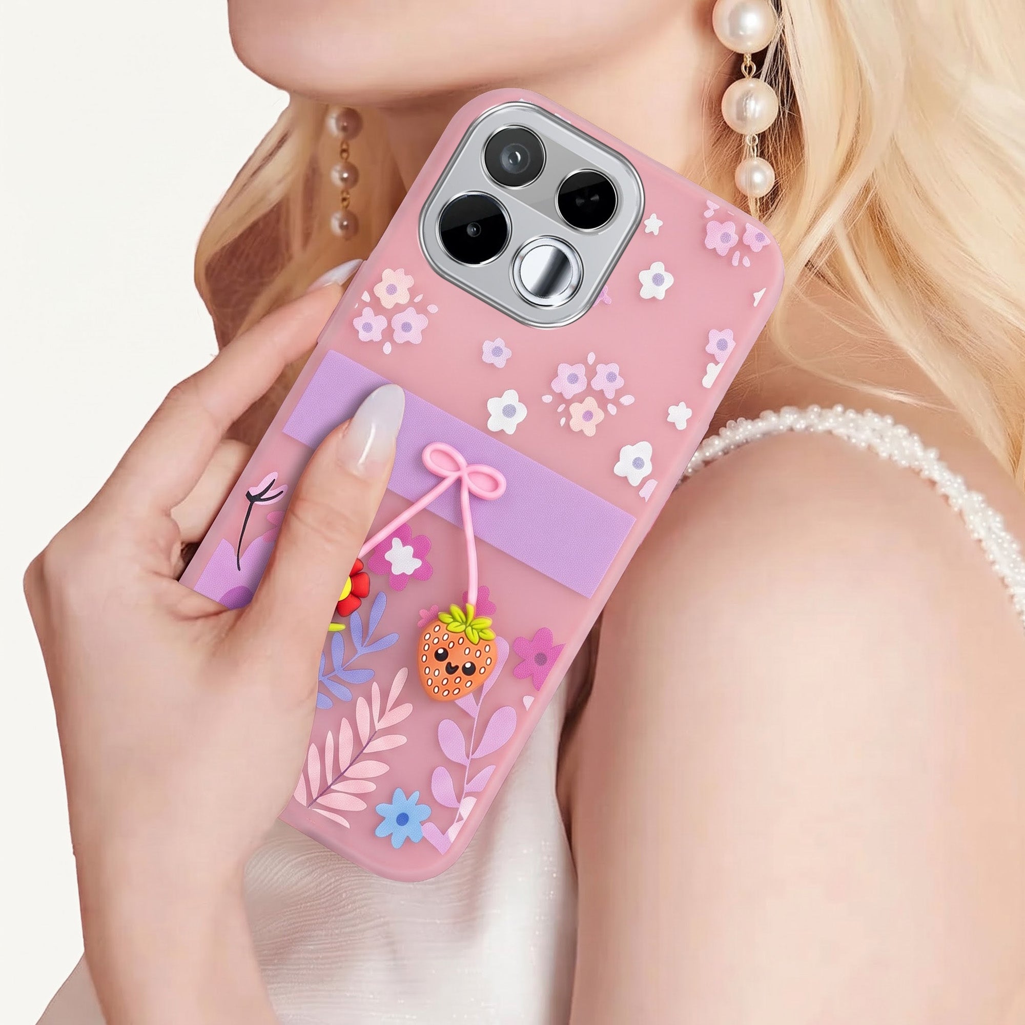 For Realme 16T 5G Back Cover Case (3D Cute Cartoons | Hard Back Side Soft | Matte Premium Finish | HD Printing)