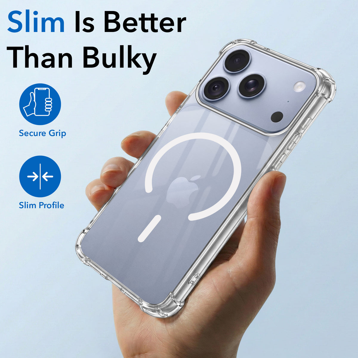 For Apple iPhone 18 Pro Back Cover Shockproof Crystal-Clear (Magsafe Wireless Support | Drop & Camera Protection | Hard Polycarbonate)