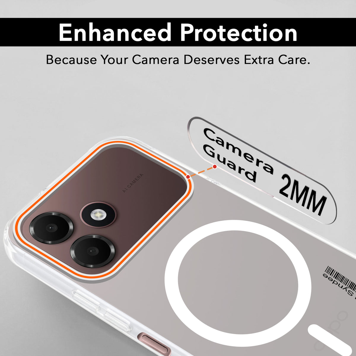 For Oppo A6c 4G Back Cover Case (Soft Touch | Camera Bump Protection | MagSafe Compatible | Matte Finish)